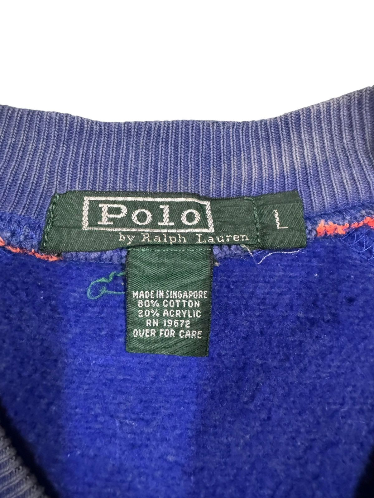 Polo Ralph Lauren × RRL Ralph Lauren × Vintage Vtg🔥90’s Polo Ralph Lauren RPL-91 Bomber Sweater Jacket Size US L / EU 52-54 / 3 - 17 Thumbnail