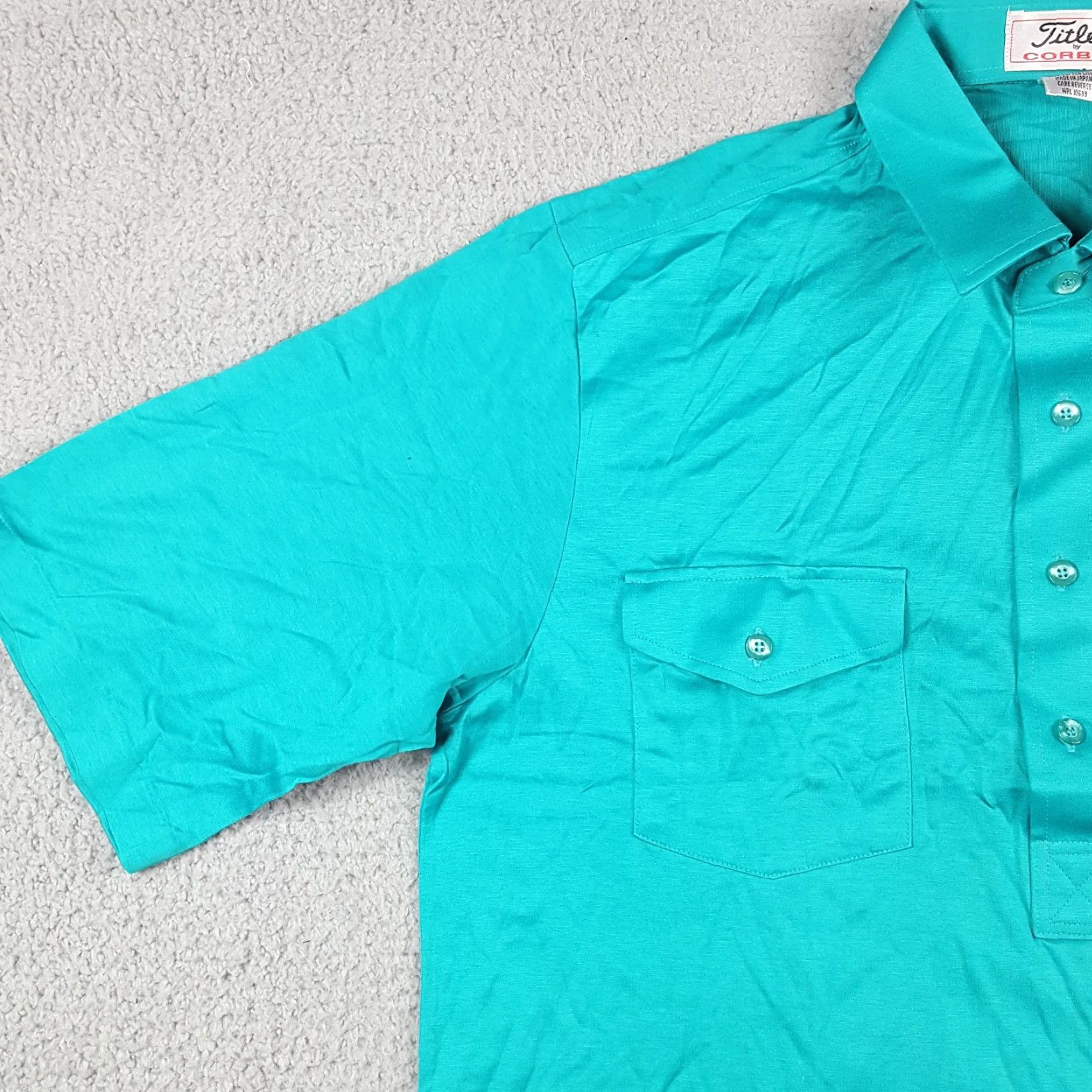 Titleist VINTAGE Titleist Golf Preppy Pocket Polo Mens L Teal Athletic Collared Shirt Size US L / EU 52-54 / 3 - 3 Thumbnail
