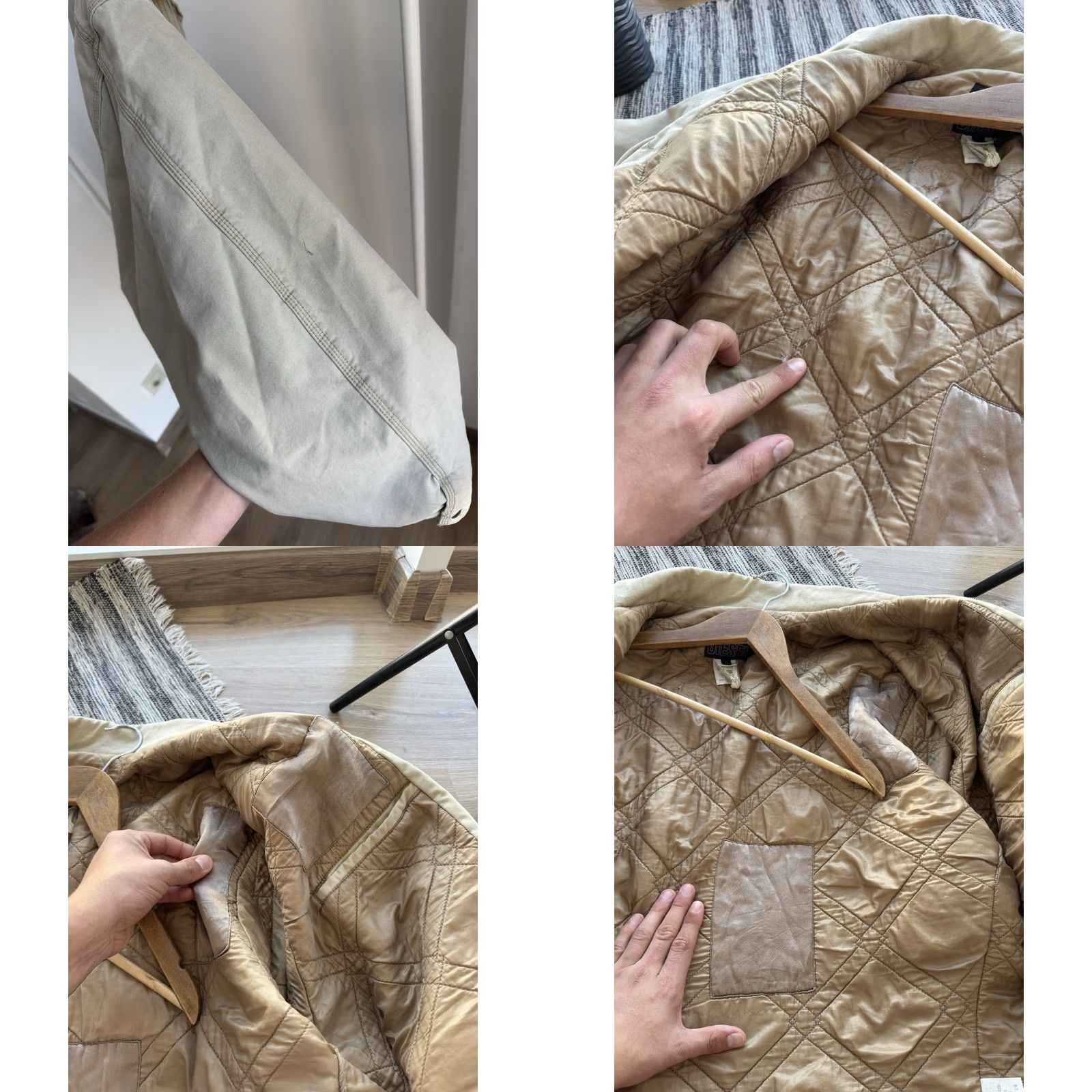 Diesel DIESEL VINTAGE DETROIT 90s BEIGE JACKET XL MEN Bomber Jacket Retro Streetwear Classic Denim Canvas Urban Punk 80s 90s USA Mens Size US XL / EU 56 / 4 - 9 Thumbnail