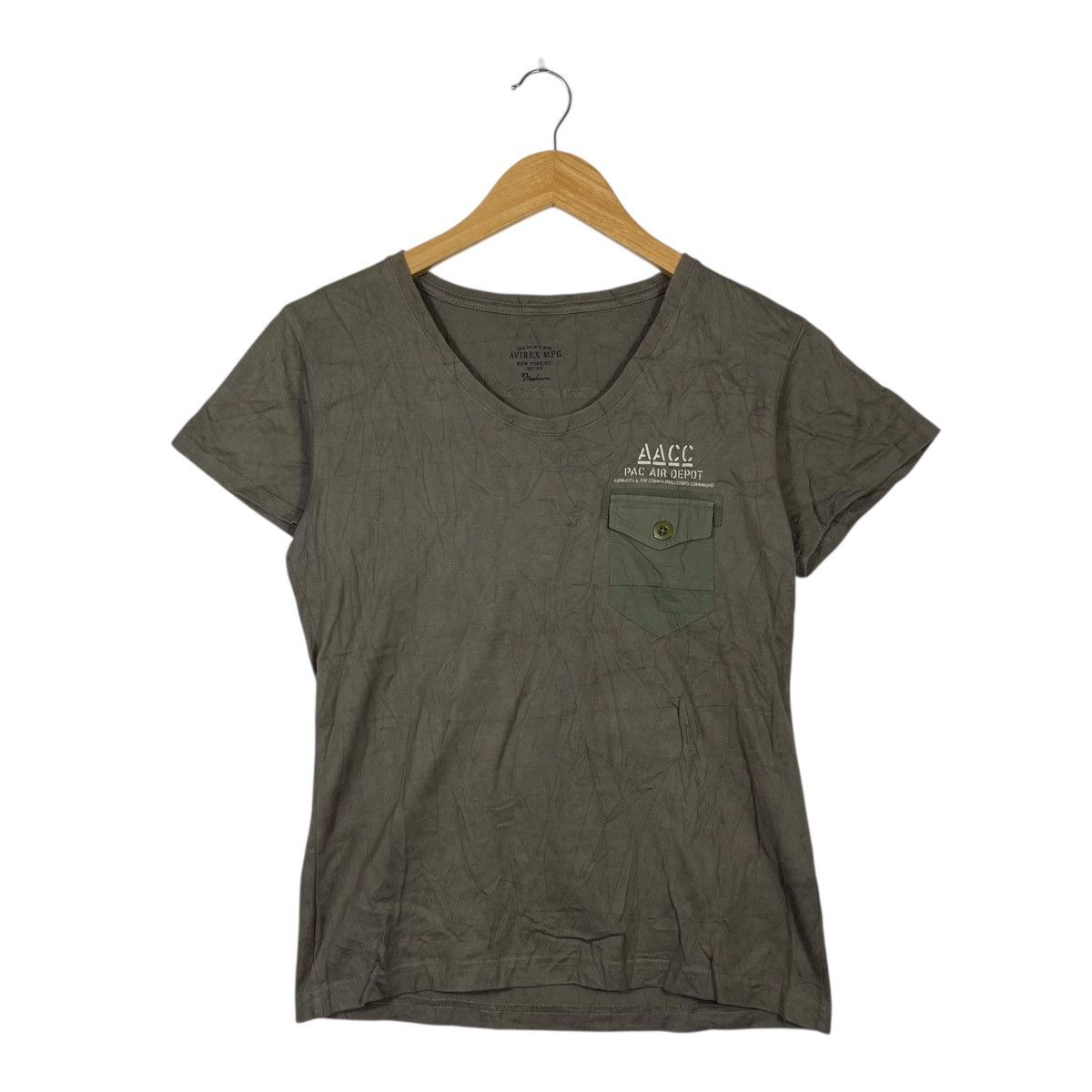 Avirex Avirex Military Pocket Tee Olive Green Utility T-Shirt Japan Size US M / EU 48-50 / 2 - 1 Thumbnail