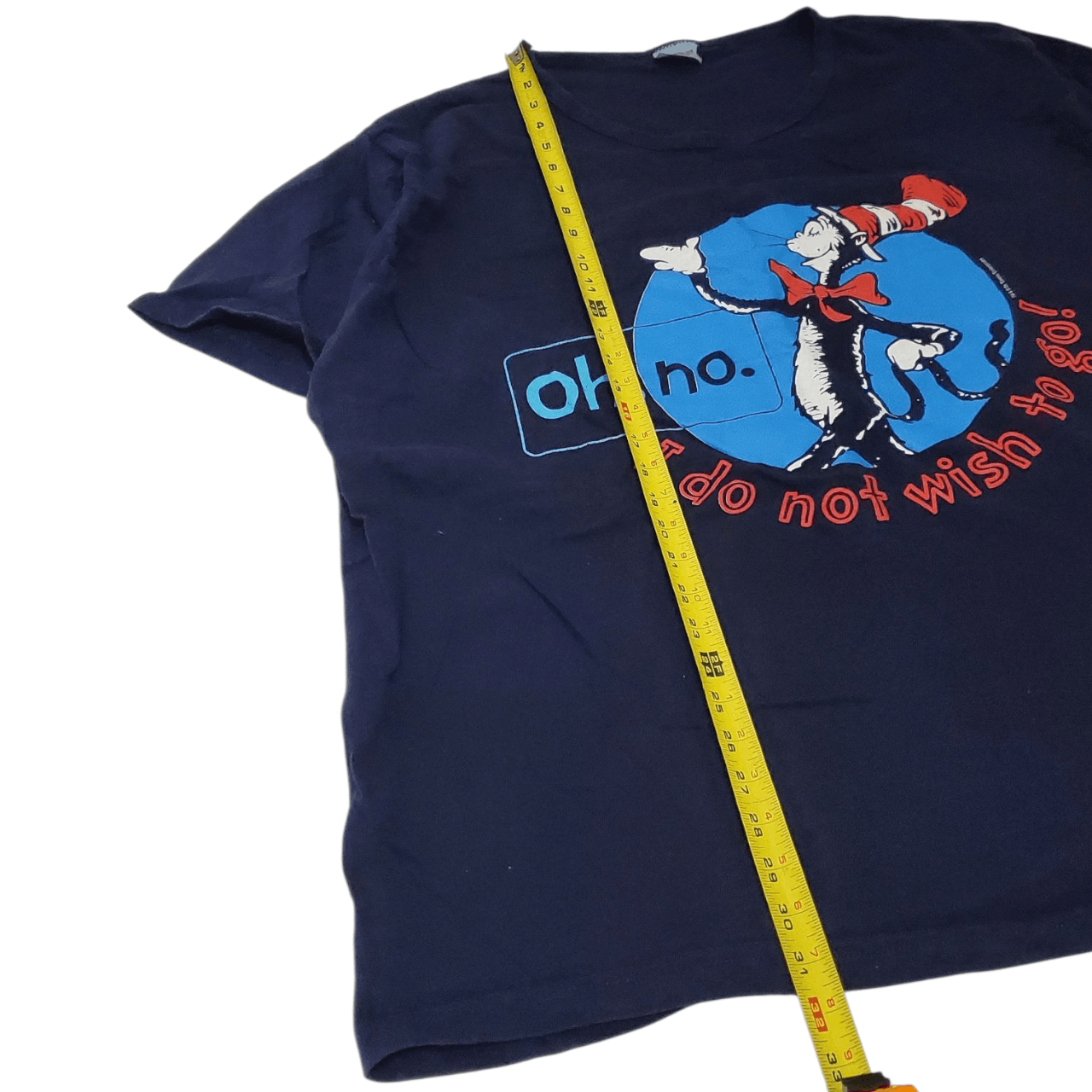 Vintage Y2K Dr. Suess Cat in the Hat Tall T-Shirt Sleep (OSFA) Size US XXL / EU 58 / 5 - 5 Thumbnail