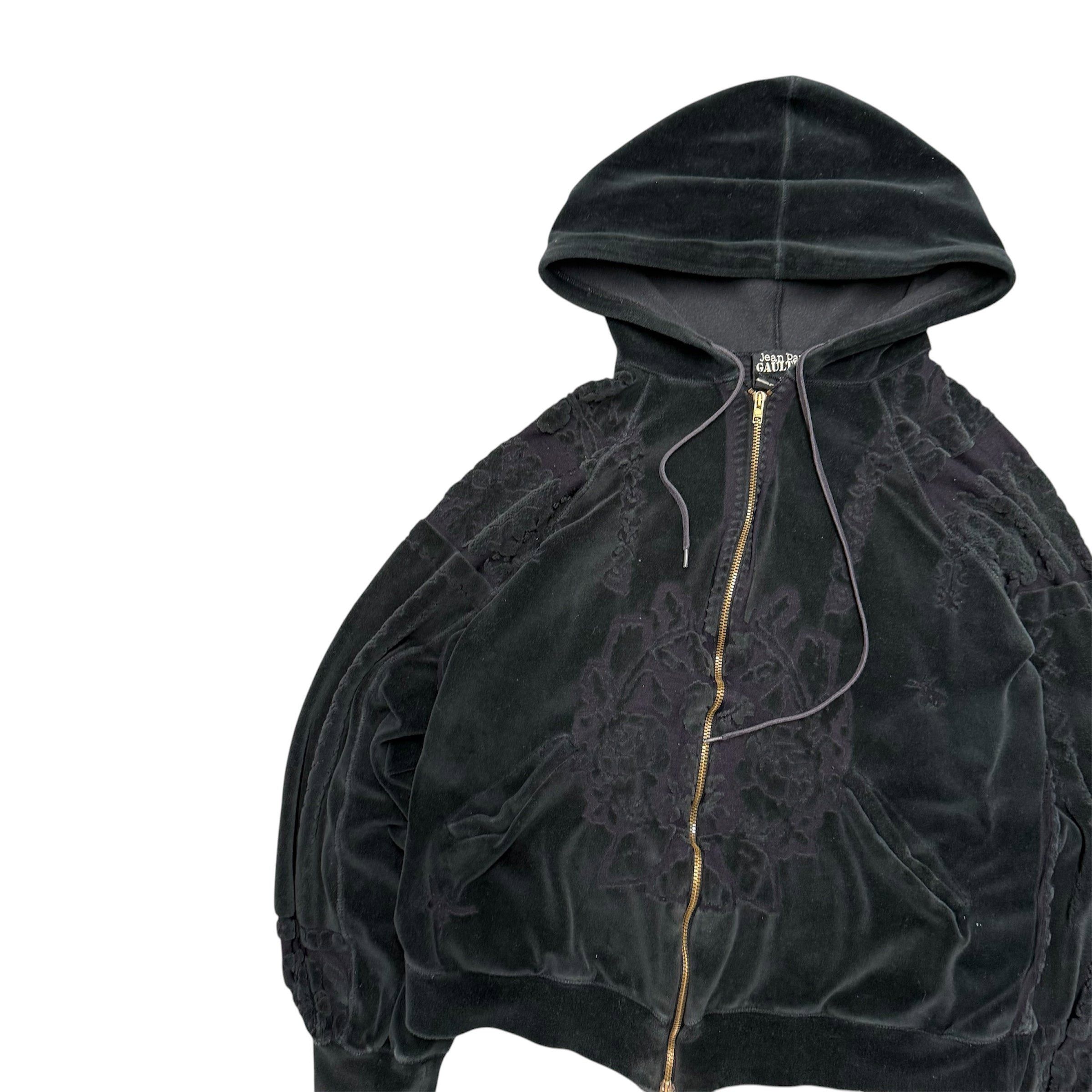 Jean Paul Gaultier JEAN PAUL GAULTIER FLORAL VELOUR ZIP UP JACKET. Size US M / EU 48-50 / 2 - 2 Thumbnail