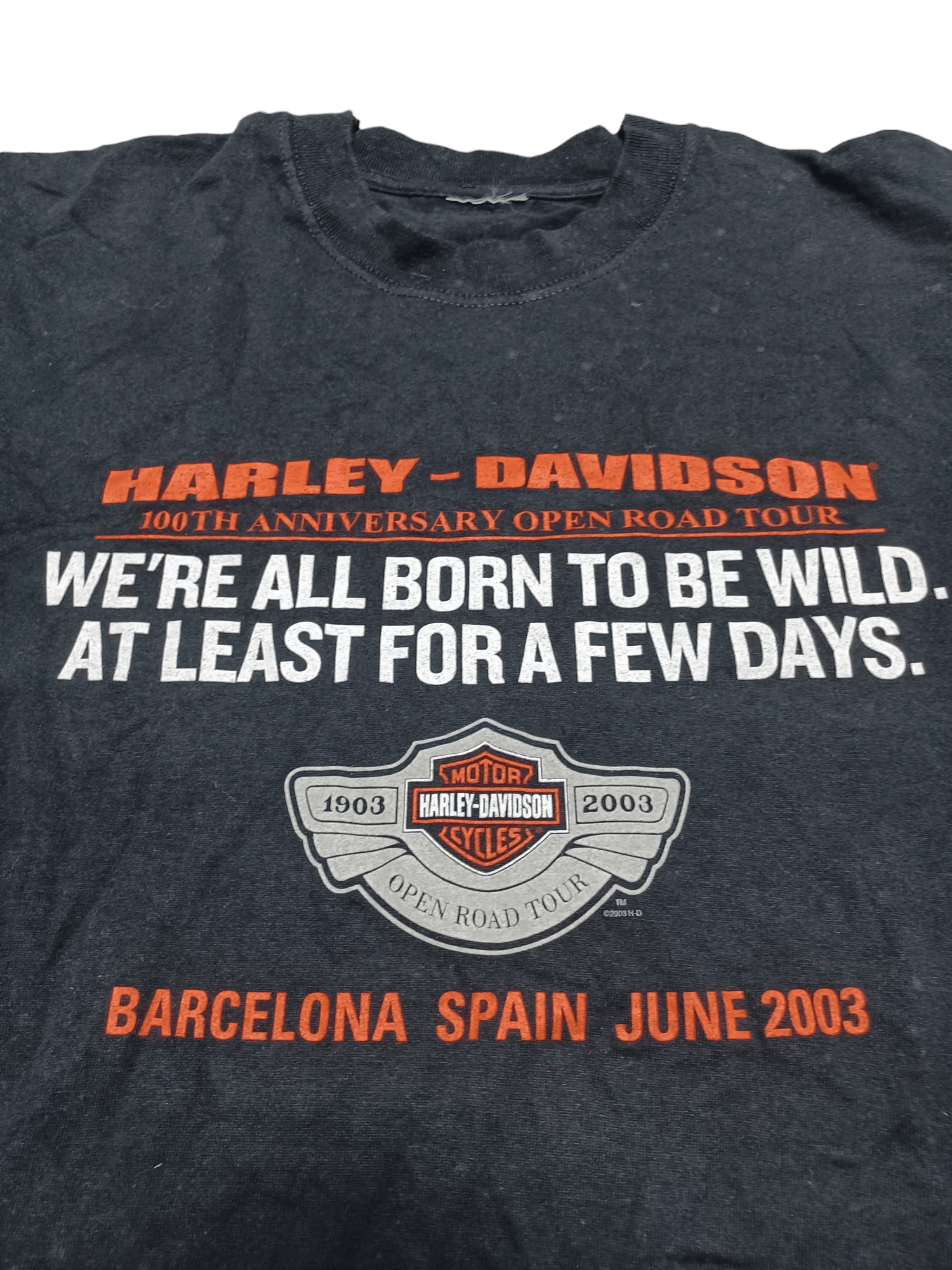 Harley Davidson × Vintage HARLEY DAVIDSON VINTAGE 2003 BARCELONA TEE Size US M / EU 48-50 / 2 - 3 Thumbnail