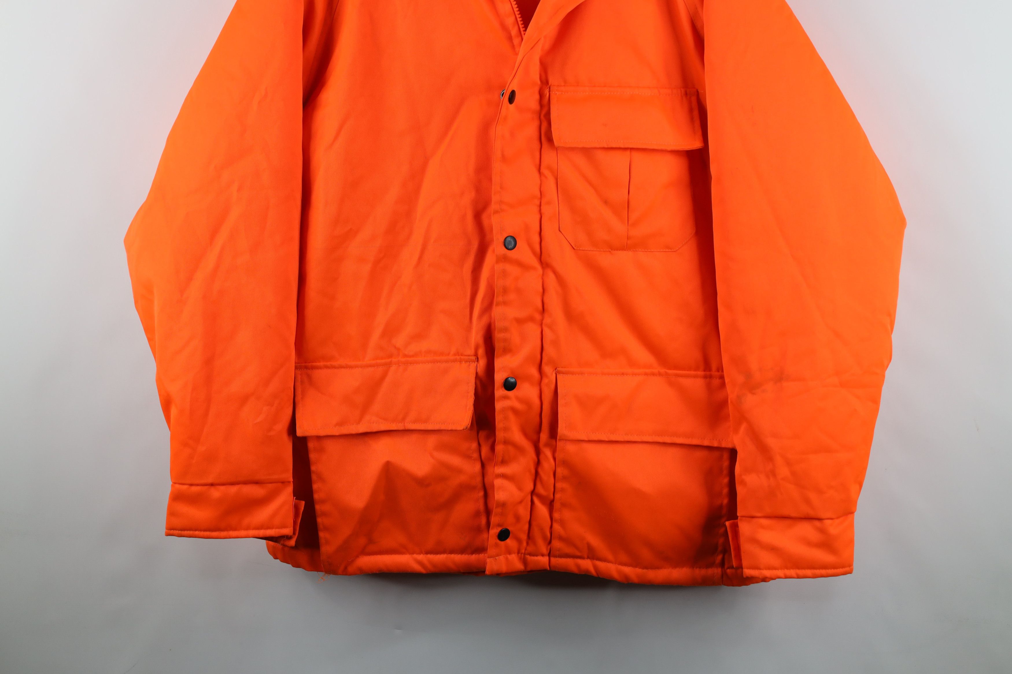 Vintage Vintage 90s Streetwear Hunting Parka Jacket Blaze Orange Size US L / EU 52-54 / 3 - 3 Thumbnail