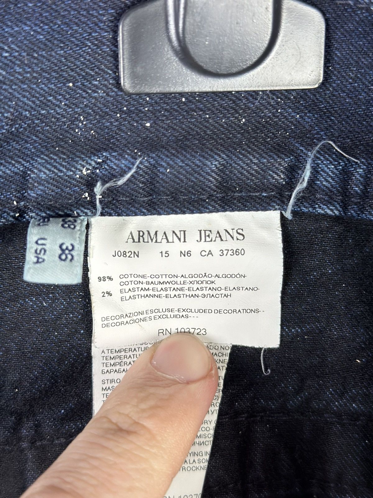 Armani × Japanese Brand Vintage Armani Jeans Japanese Distressed Jeans Size US 36 / EU 52 - 16 Thumbnail