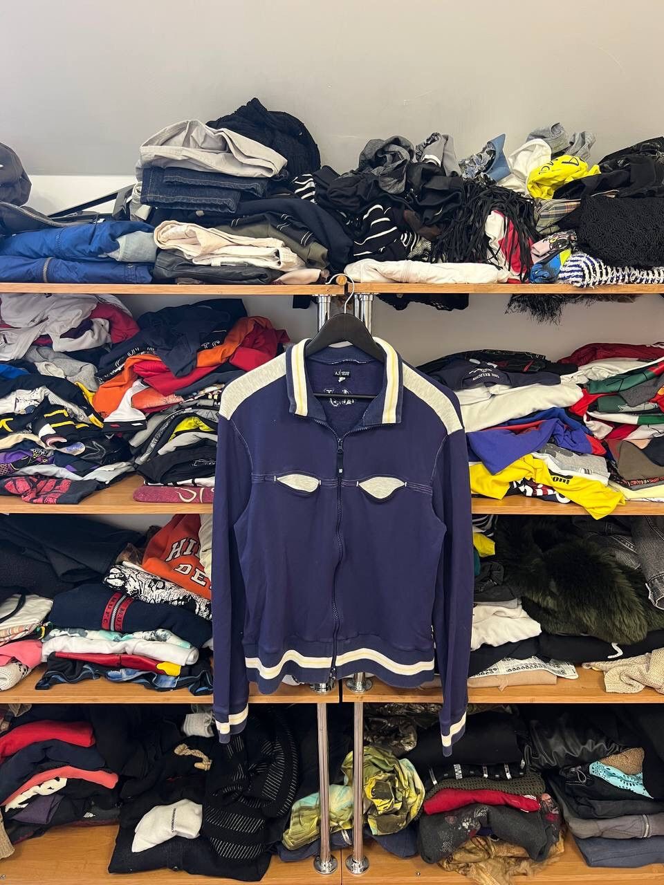 Armani Jeans Vintage 90s Zip Up Unique Sweatshirt