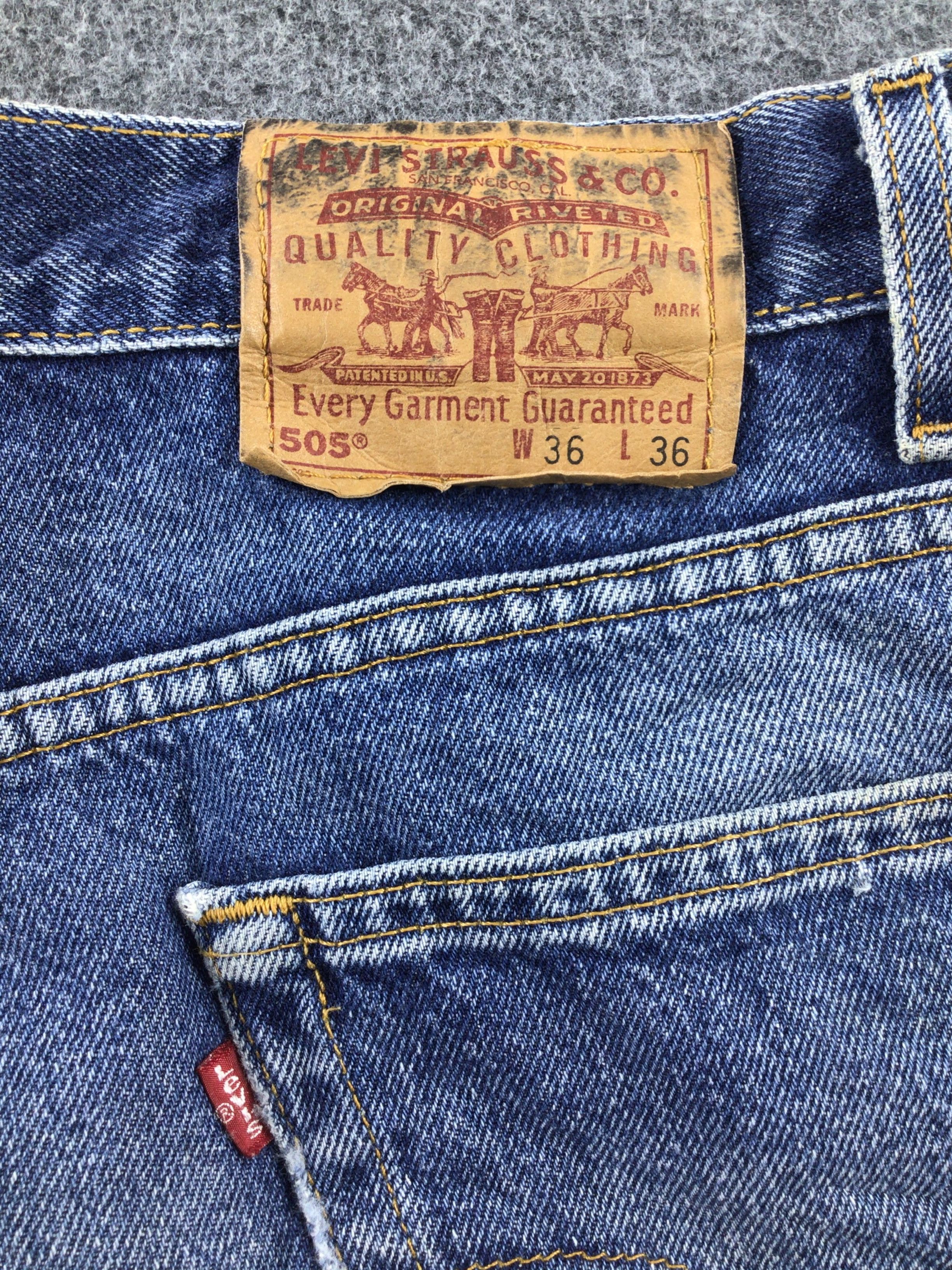 Levi's Vintage Levis 505 Jeans Faded Blue Distressed Denim KJ179 Size US 34 / EU 50 - 5 Thumbnail