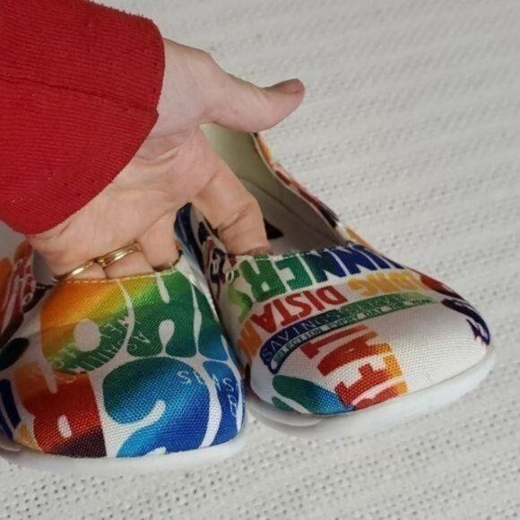 Designer CA Collection Carrina Mod Colorful Graphics Sz. 8.5 Slip-on Size US 8.5 / IT 38.5 - 5 Thumbnail