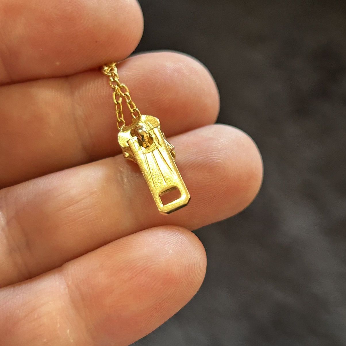 Handmade Handcrafted zipper pull novelty pendant on chain necklace Size ONE SIZE - 5 Thumbnail