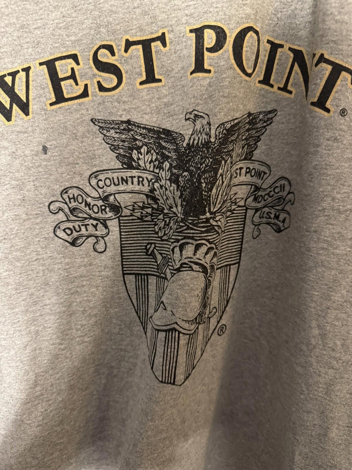 Other US Military Academy Men's T Shirt Sz L Gray Army West Point Size ONE SIZE - 4 Thumbnail