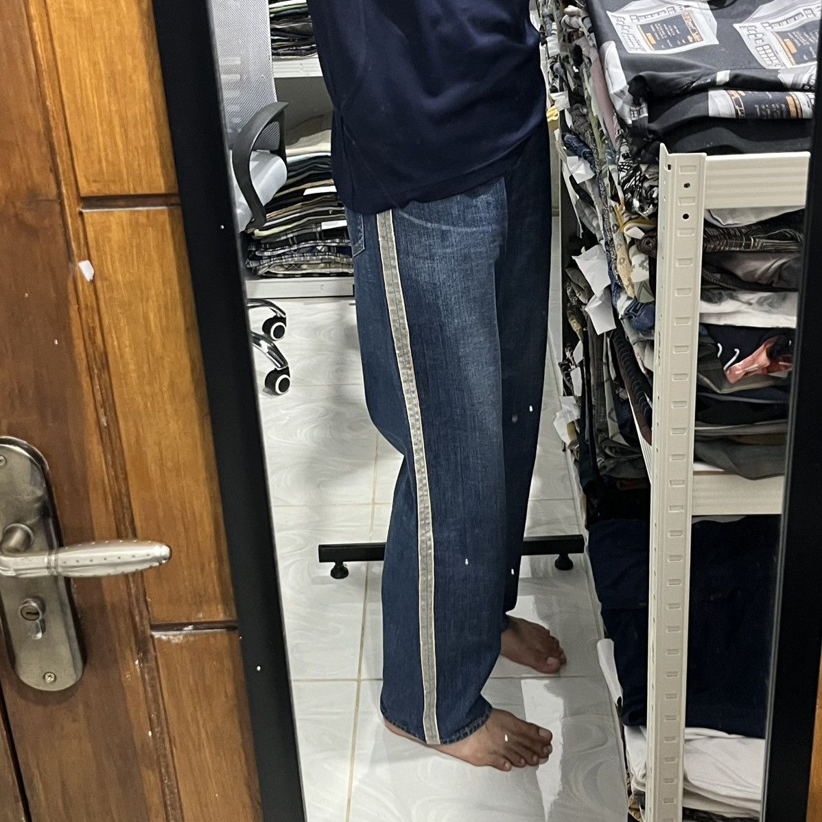 Hysteric Glamour Hysteric Glamour Kinky Denim Line Accent Pant Size US 28 / EU 44 - 19 Thumbnail