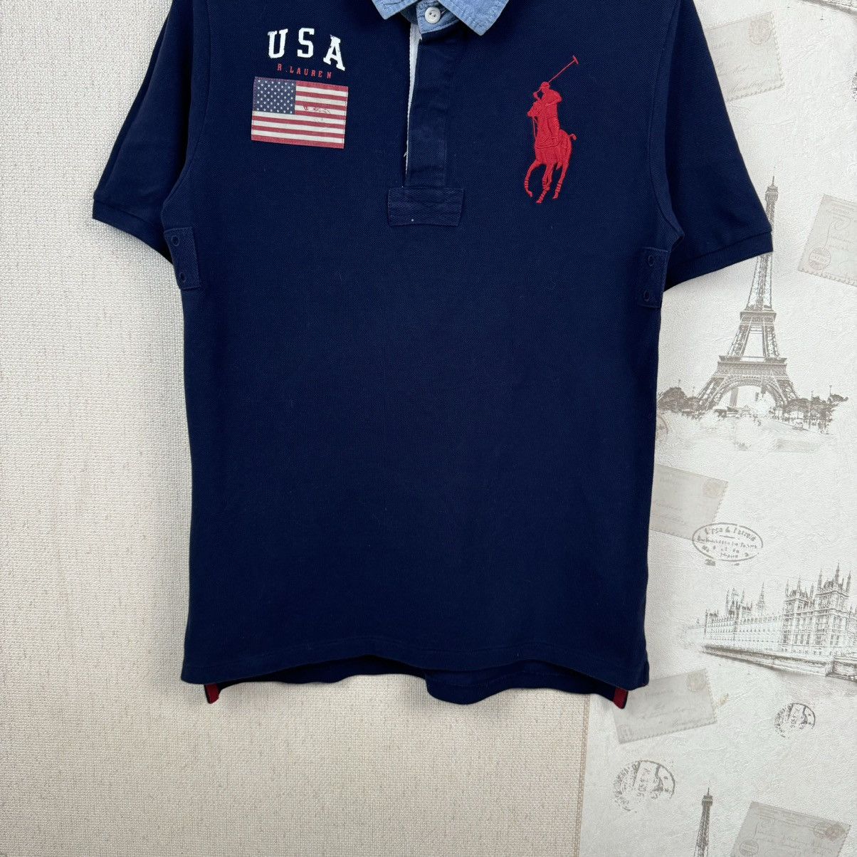 Polo Ralph Lauren Vintage Ralph Lauren T shirt Polo USA Blue Sz S Chief Kieff Size US S / EU 44-46 / 1 - 7 Thumbnail