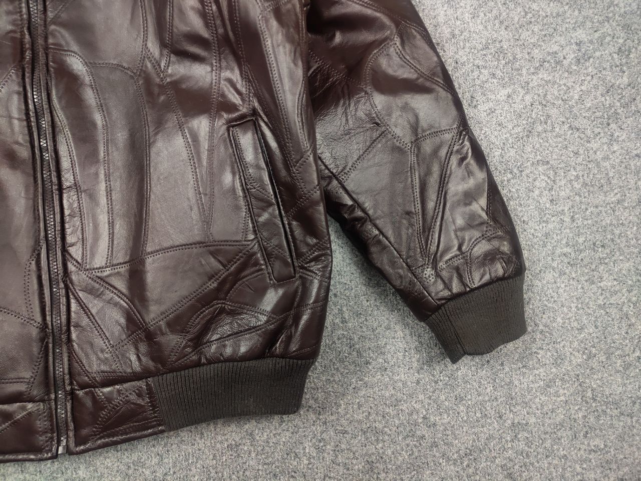 If Six Was Nine Vintage 90's brown patched leather bomber Jacket LGB Rick Size US XL / EU 56 / 4 - 5 Thumbnail
