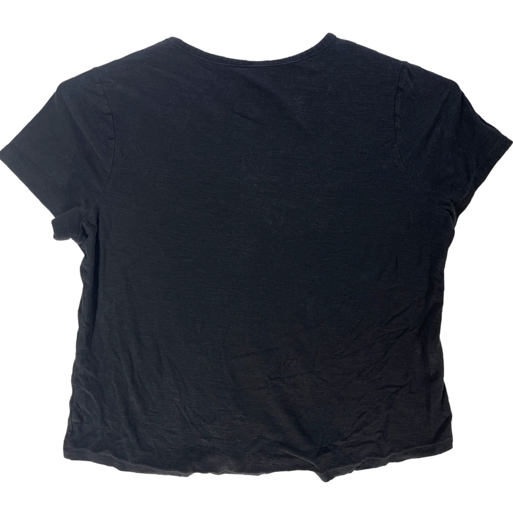 Faded Glory Faded Glory Blouse 2X Black Embroidered V-Neck Short Sleeve Cotton Boho Plus Size Womens Blouse Size XXL / US 16-18 / IT 52-54 - 3 Thumbnail