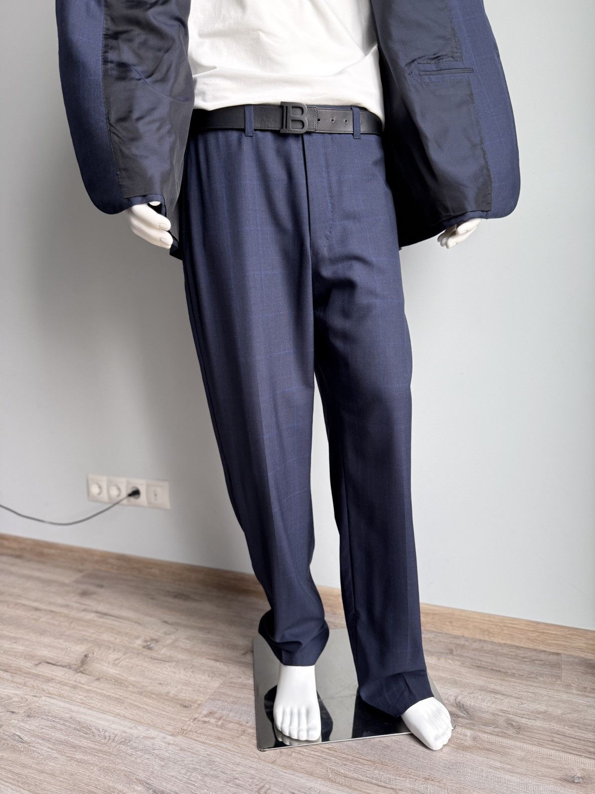 Cesare Attolini Cesare Attolini 3-Button Navy Suit Wool Mohair IT 56 Drop 7R Size 46R - 7 Thumbnail