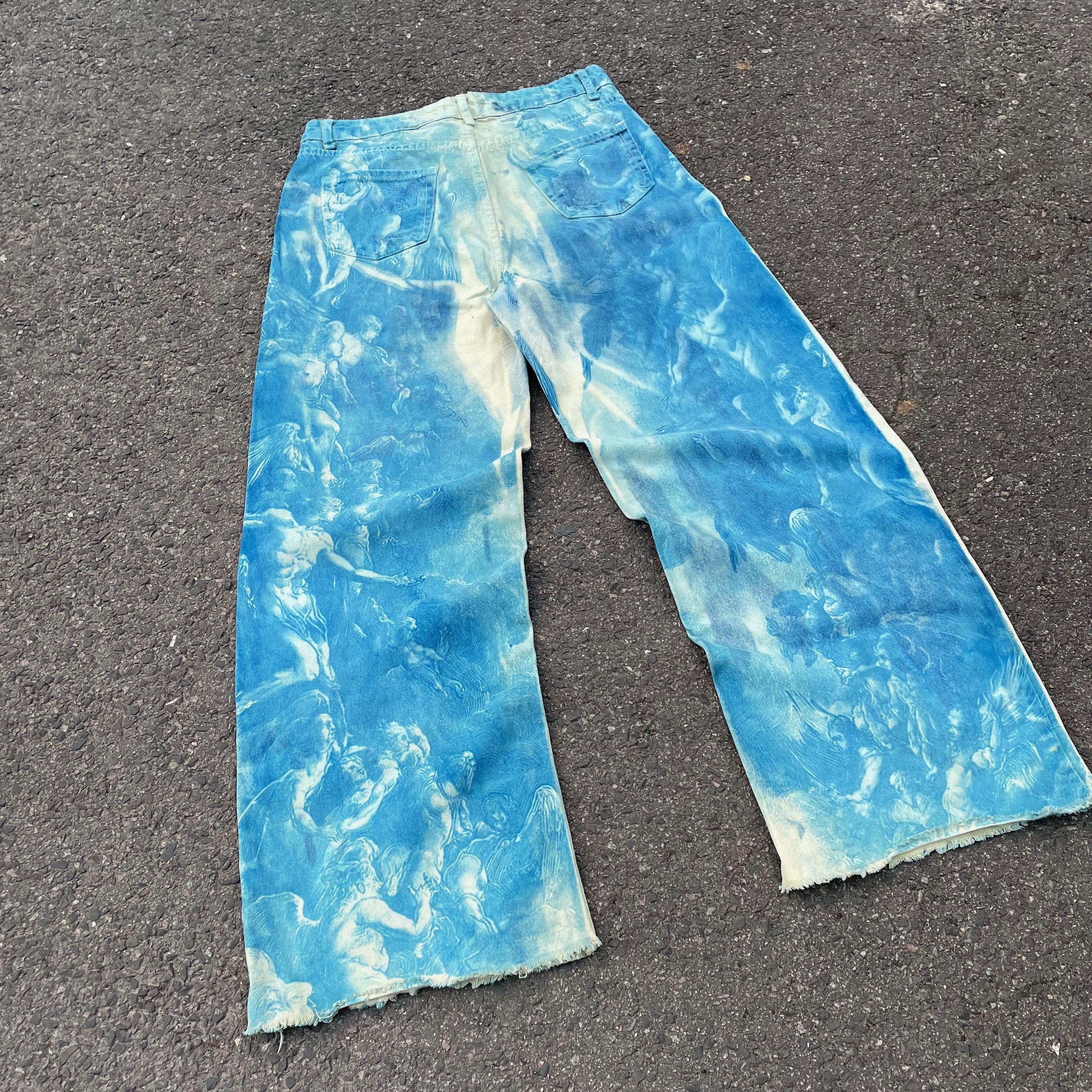 Other Custom Jeans Blue Bleached Denim Japanese Style Y2K Pants Size US 30 / EU 46 - 10 Thumbnail