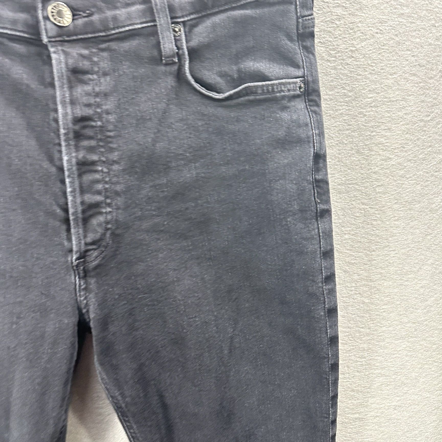 Agolde AGOLDE Jeans Womens 31 Black Nico Straight Leg High Rise Dark Wash Denim Quiet Shirt Jeans Women 31 Black 90s Size 24" / US 00 / IT 34 - 3 Thumbnail