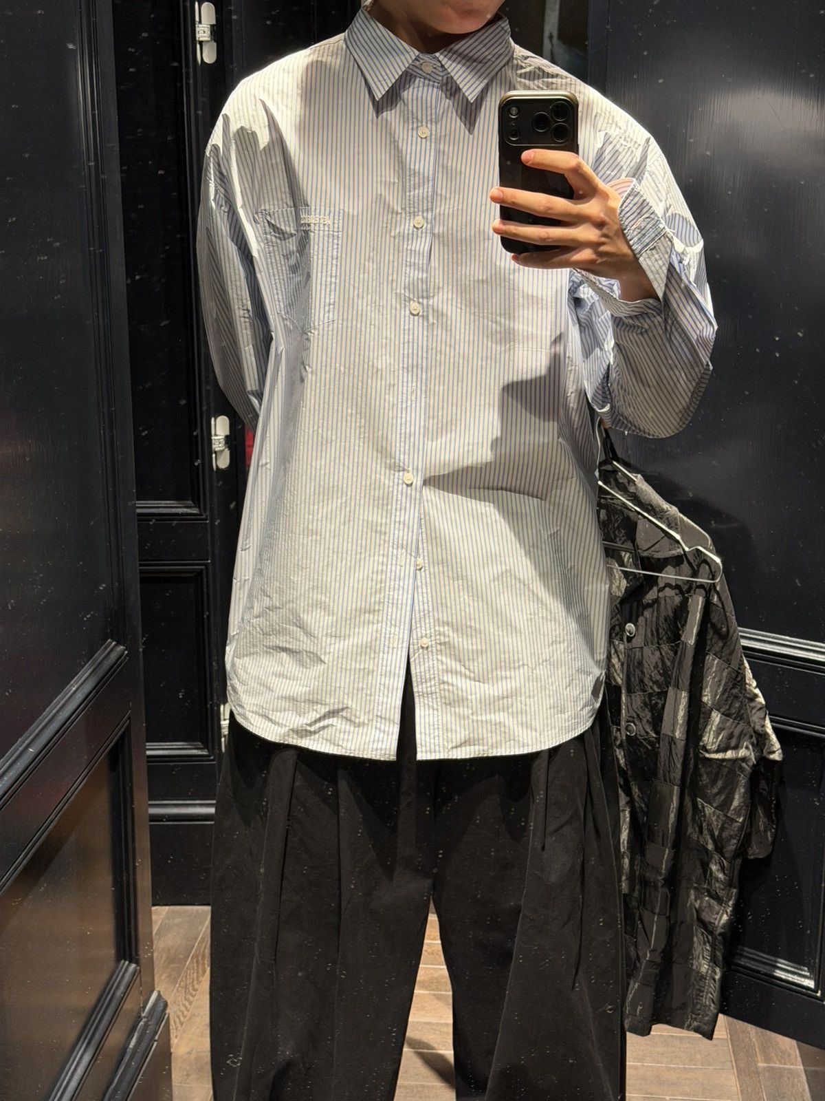 Vetements Vetements Pinstripe Plastic Shirt Size US XS / EU 42 / 0 - 1 Thumbnail