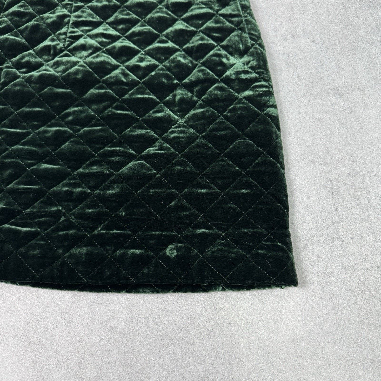 Sandro Vintage Sandro Green Velour Quilted Mini Skirt Size 1 Size 26" / US 2 / IT 38 - 7 Thumbnail