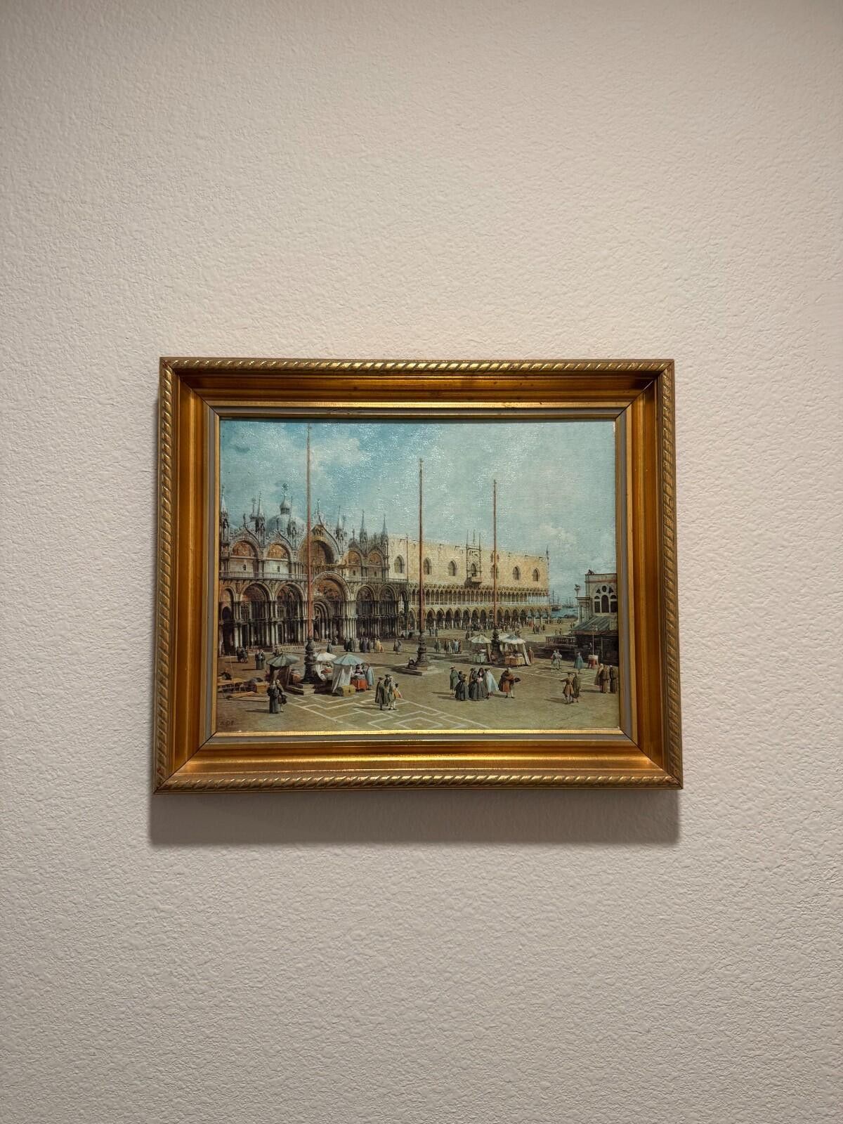 Other Vintage Framed Canaletto Reproduction Print Piazza San Marco Size ONE SIZE - 2 Thumbnail