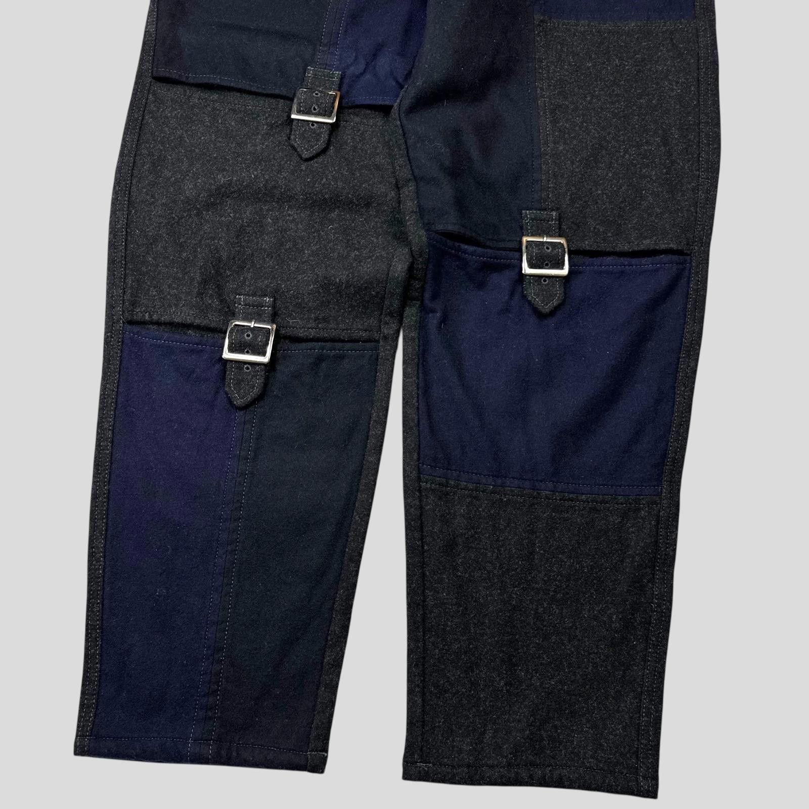 Comme des Garcons CDG SHIRT 00’s Buckle Patchwork Panelled Wool Trousers - L Size US 35 - 3 Thumbnail