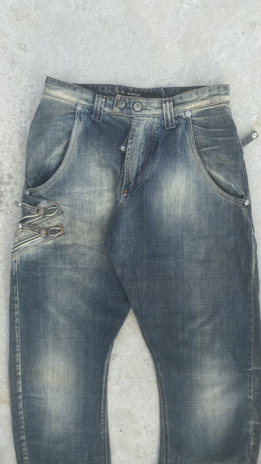 Energie Y2K Distressed MultiZip Energie x Sixty Denim Size US 29 - 2 Thumbnail