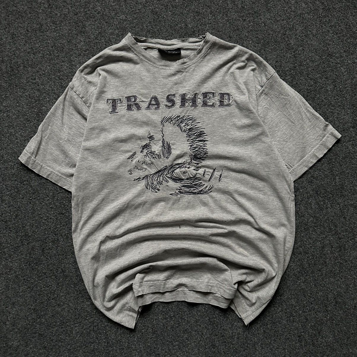 Number (N)ine VTG Japanese Style Trashed T-shirts Big Logo Size M Y2K Grun Size US M / EU 48-50 / 2 - 3 Thumbnail