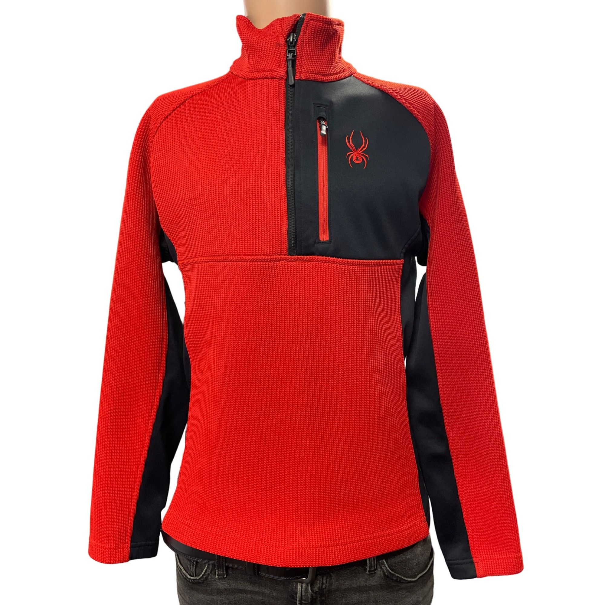 Spyder Spider Men's Red/Black Half Zipper Pullover Sweater Stretch Size US S / EU 44-46 / 1 - 1 Thumbnail