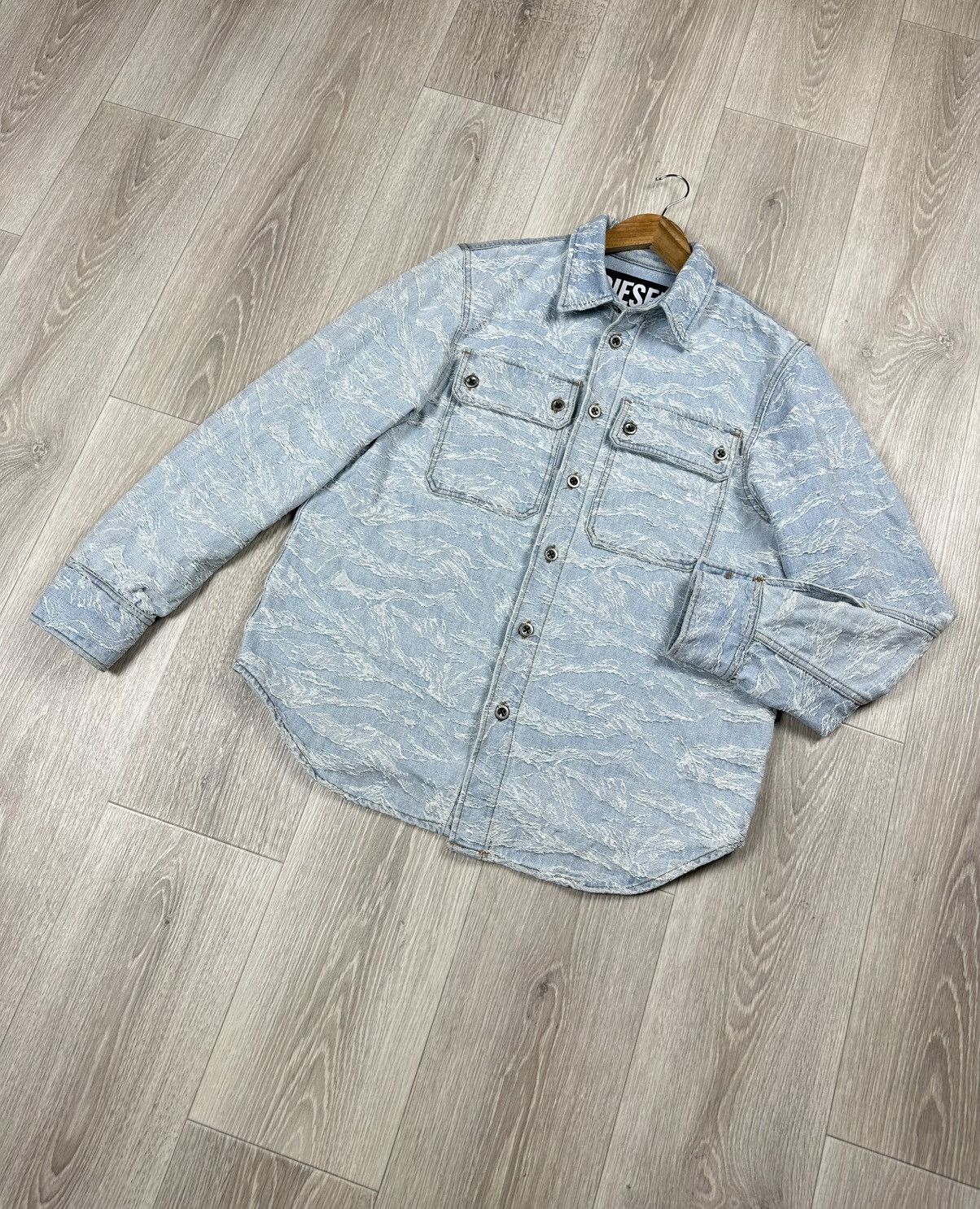 Diesel Diesel Wave Dirty Design Denim Jacket Size S Size US S / EU 44-46 / 1 - 3 Thumbnail