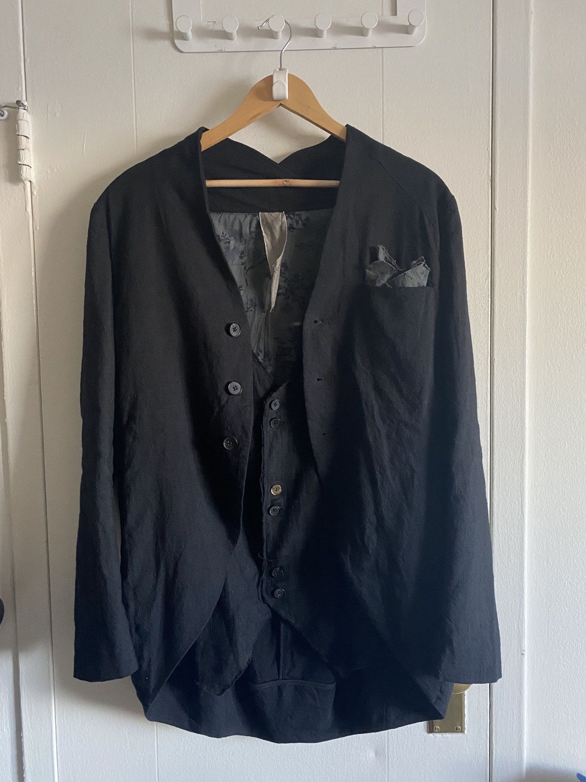 Aleksandr Manamis Aleksandr Manamis Layered Rounded Blazer with Vest Size 38R - 3 Thumbnail