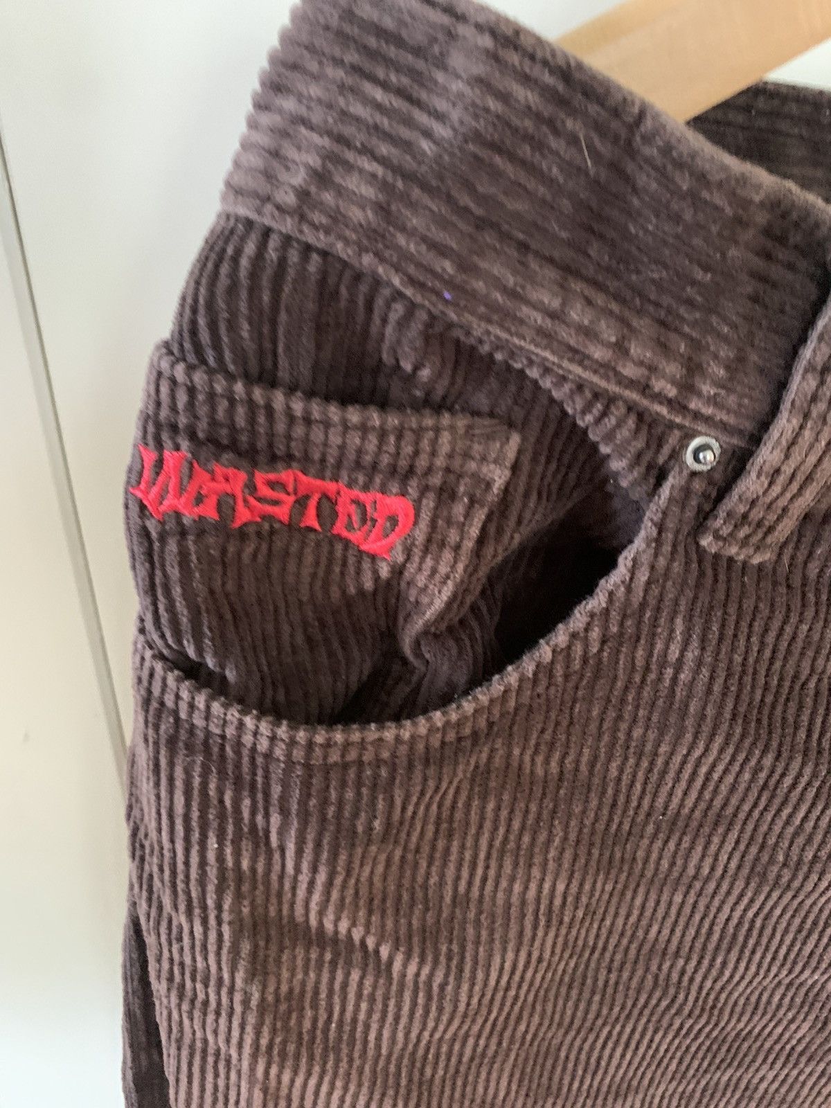 Wasted Paris Brown corduroy pants by french 🇫🇷brand (wasted paris) Size US 32 / EU 48 - 3 Thumbnail
