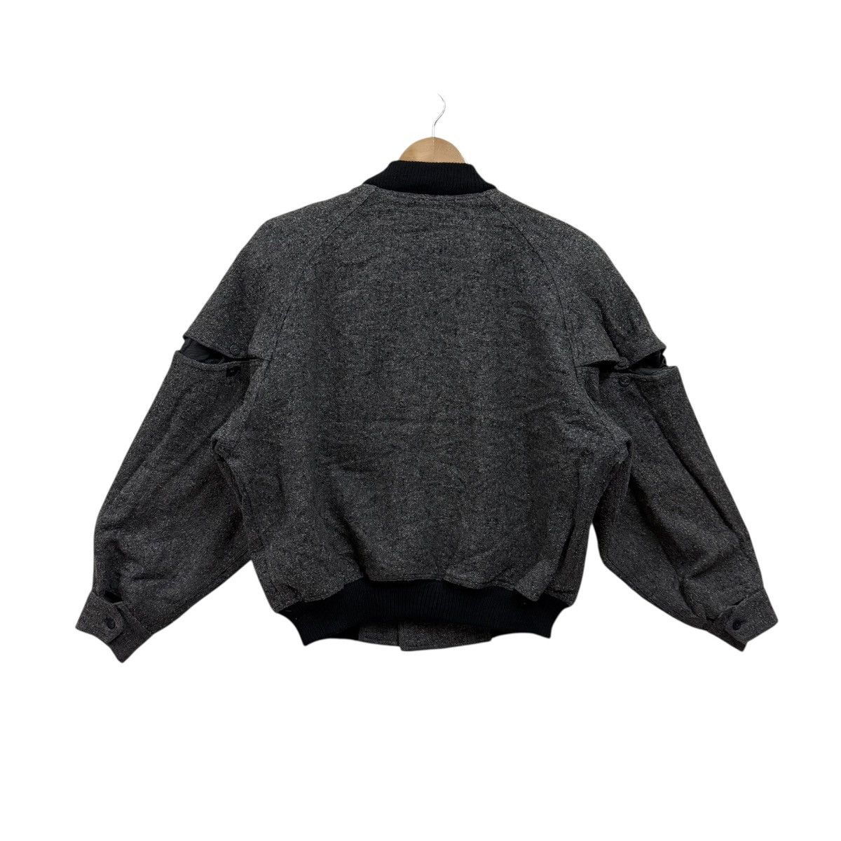 Tete Homme Vtg 90s TETE HOMME Katoh Kazutaka Wool Bomber Jacket Size US XL / EU 56 / 4 - 2 Thumbnail