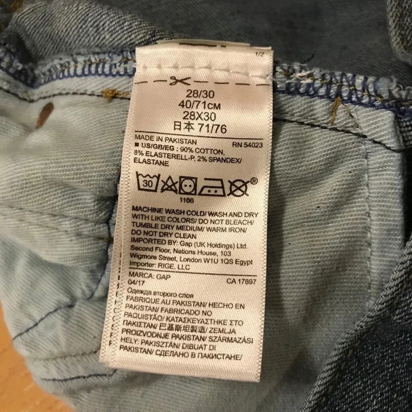Gap GAP 1969 Straight Leg Blue Denim Jeans 28x30 size Size US 28 / EU 44 - 7 Thumbnail