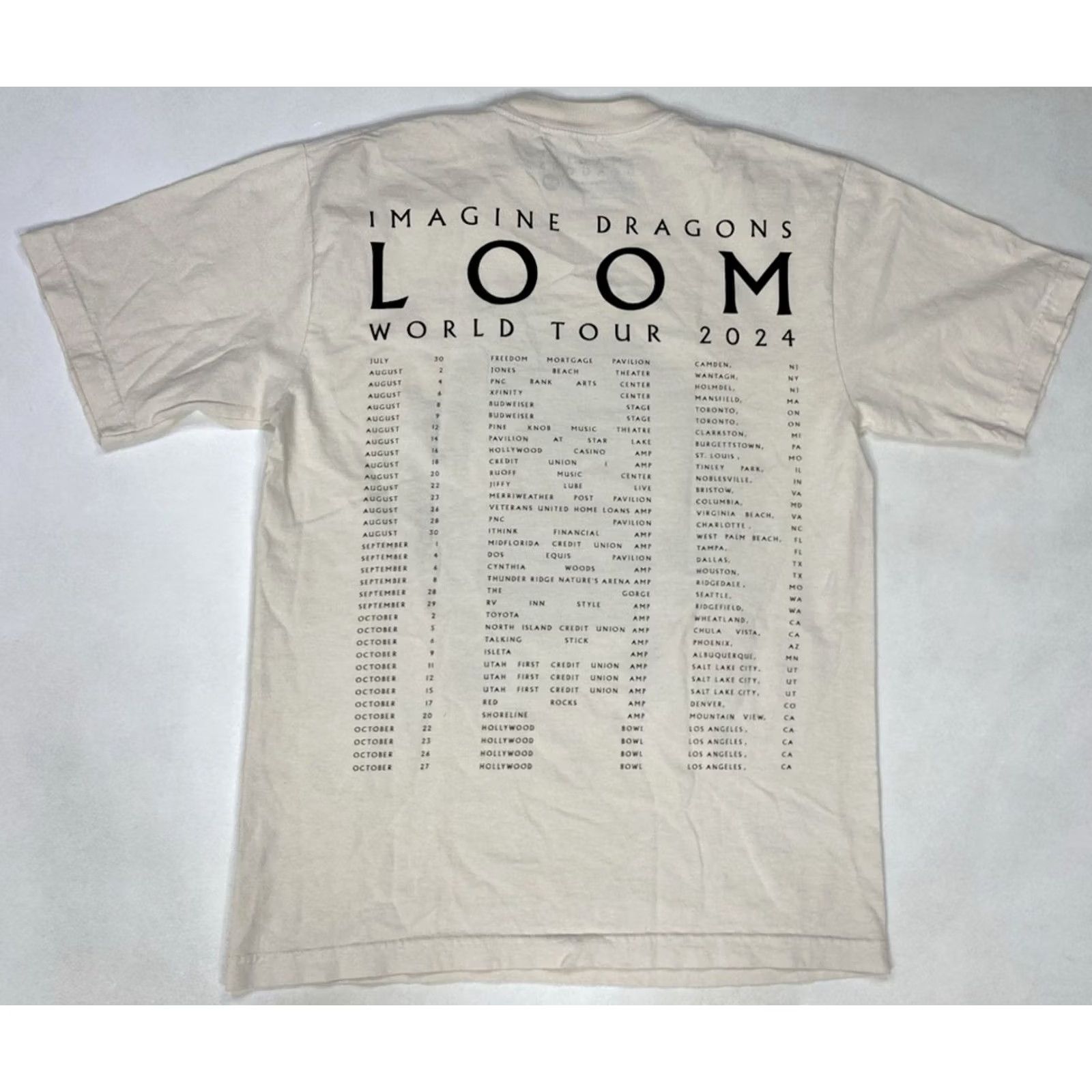 Vintage VINTAGE Imagine Dragons Loom World Tour 2024 Graphic T-shirt Men Medium Music Shirt Ivory Cotton Crew Neck Short Sleeve Logo All Seasons 90s? Size US M / EU 48-50 / 2 - 3 Thumbnail