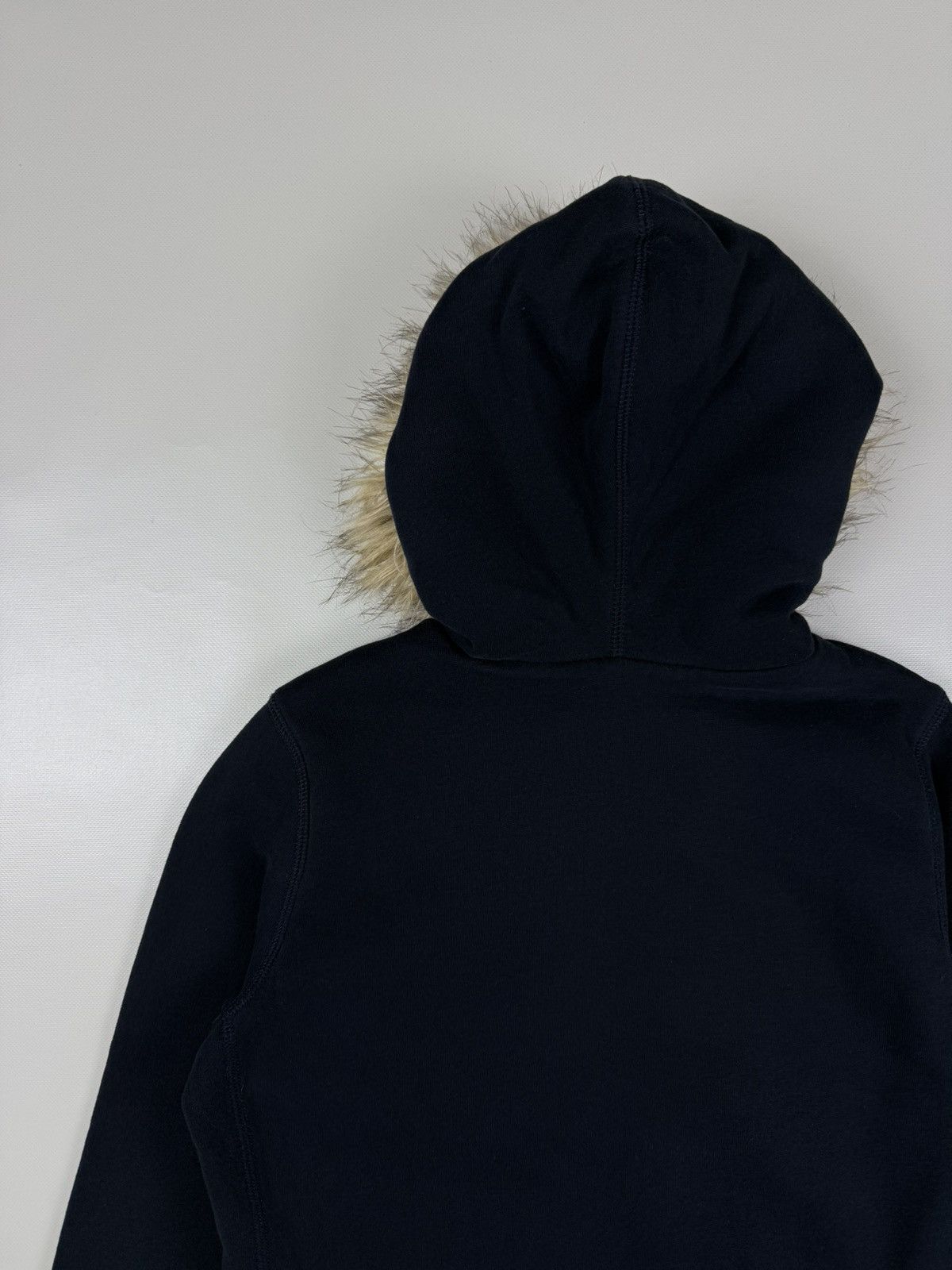Abercrombie & Fitch Vintage Y2K Abercrombie&Fitch Women’s Fur Hood Zip Hoodie Size L / US 10 / IT 46 - 9 Thumbnail