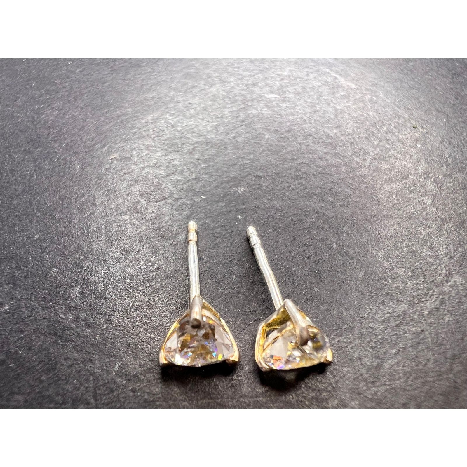 Other Heart shaped CZ stud earrings in sterling silver Size ONE SIZE - 11 Thumbnail