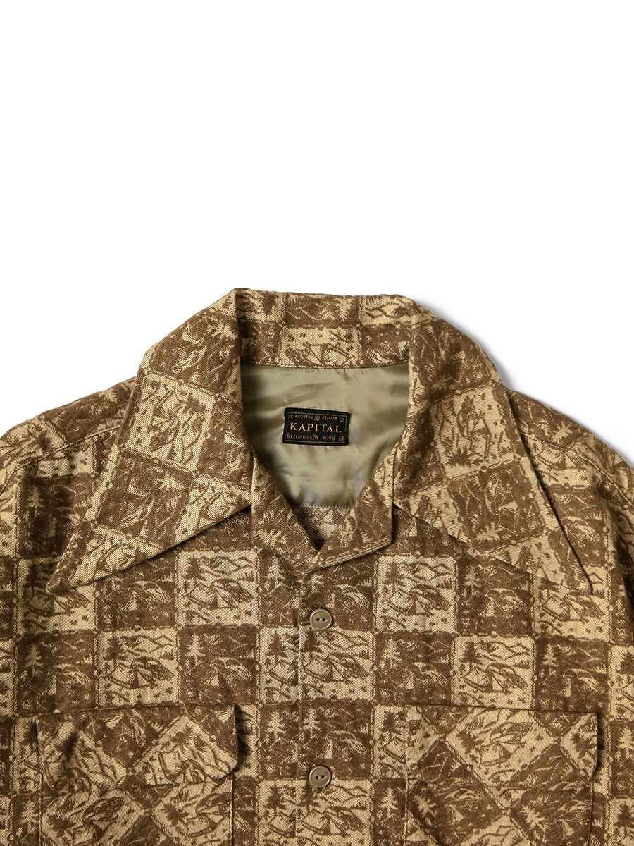 Kapital Kapital CAMP Jacquard Nel Wrinkle Collar Board Shirt Size US L / EU 52-54 / 3 - 3 Thumbnail
