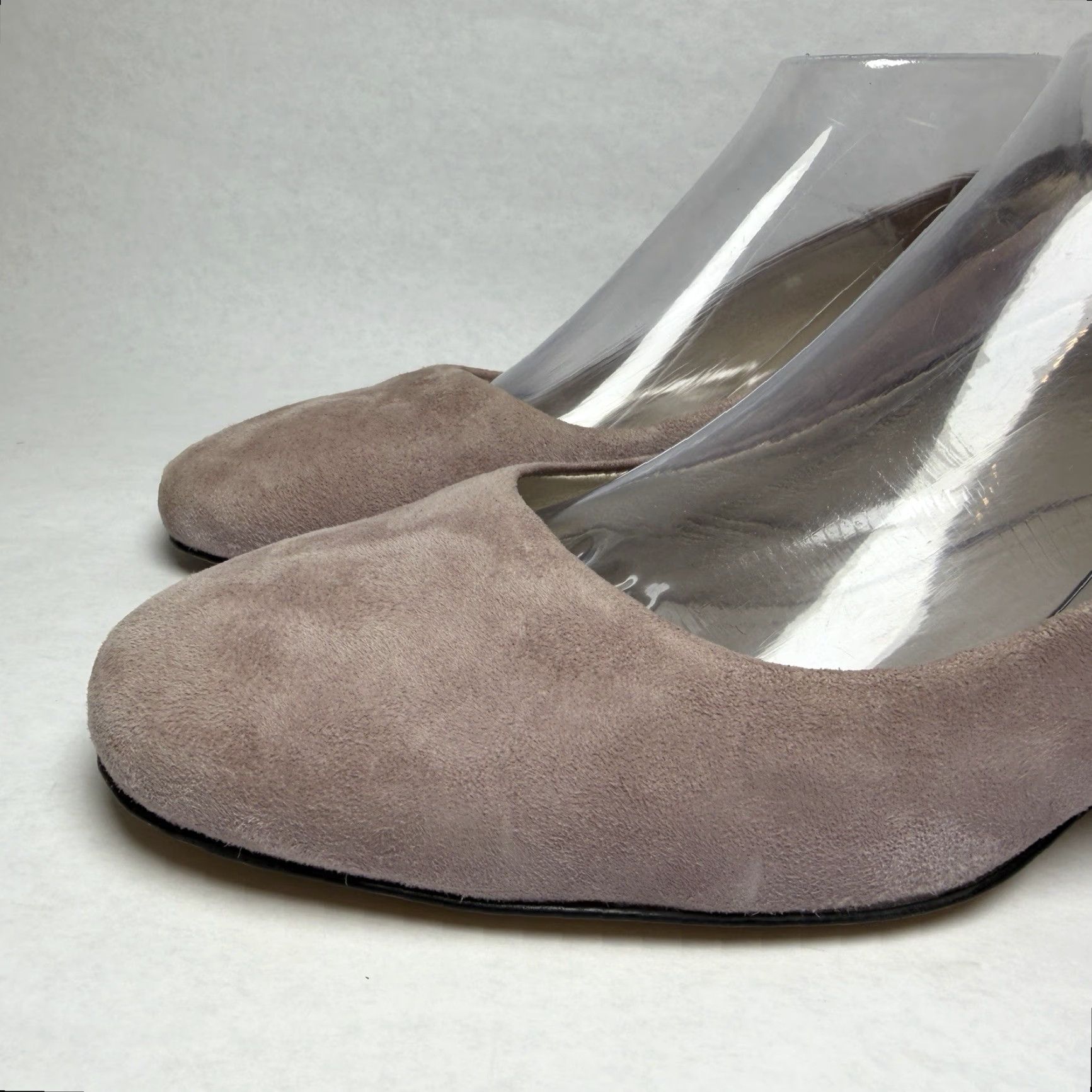 Vintage Girotti Pink Suede Pumps Women's Size 40 W Block Heel Slip On Italy Size US 10 / IT 40 - 3 Thumbnail