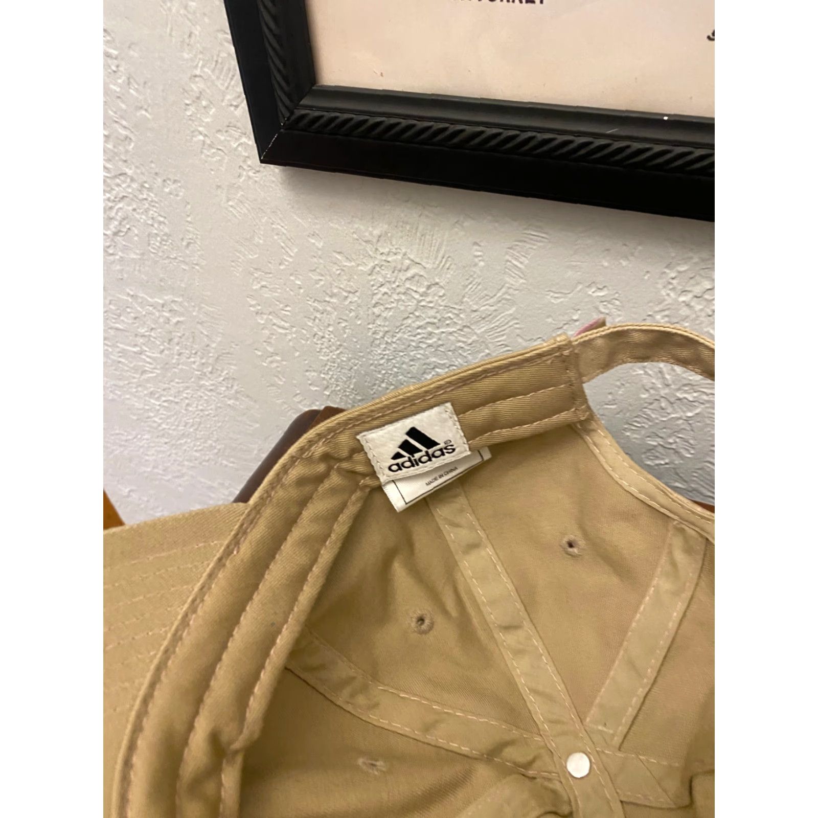Adidas adidas Baseball Cap Hat Beige Tan With Pink Logo Strapback B55 Adjustable Women One Size Beige Embroidered Logo Adjustable Cap Size ONE SIZE - 3 Thumbnail