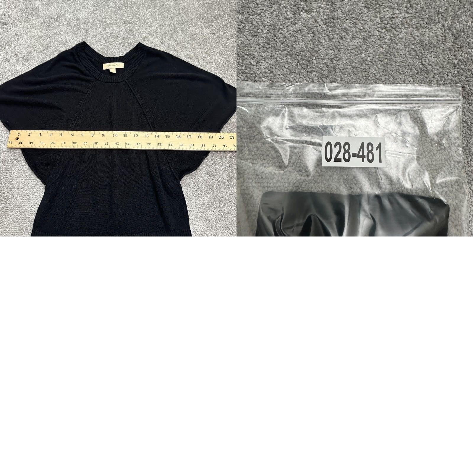 Rains After The Rain Sweater Womens Small Black Short Sleeve Crew Neck Dolman Rayon Classic Designer Size S / US 4 / IT 40 - 8 Thumbnail