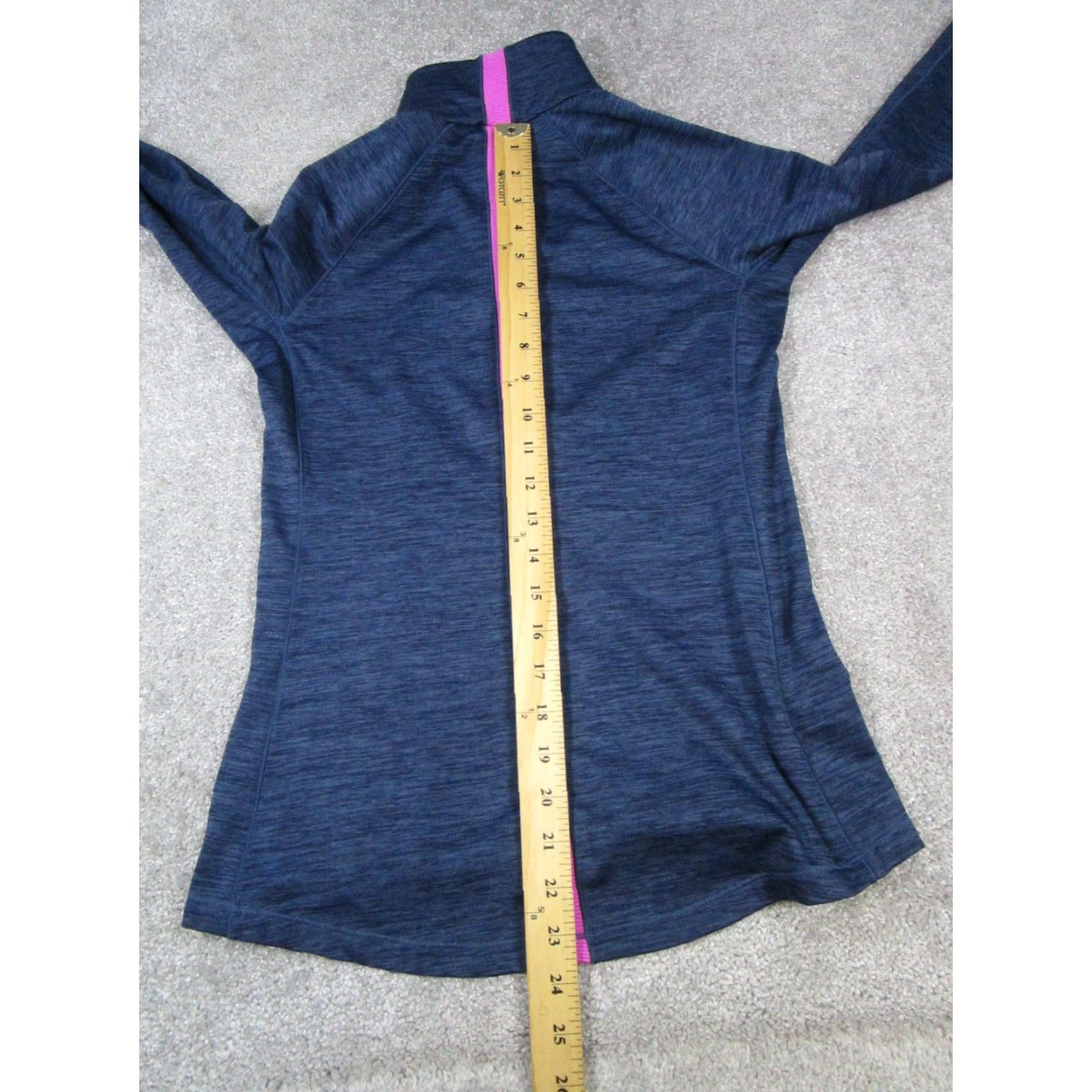 Under Armour Under Armour Sweatshirt Womens Small Blue Purple Cold Gear Running Half Zip Mock Neck Long Sleeve Pullover Athletic Zip Size S / US 4 / IT 40 - 7 Thumbnail