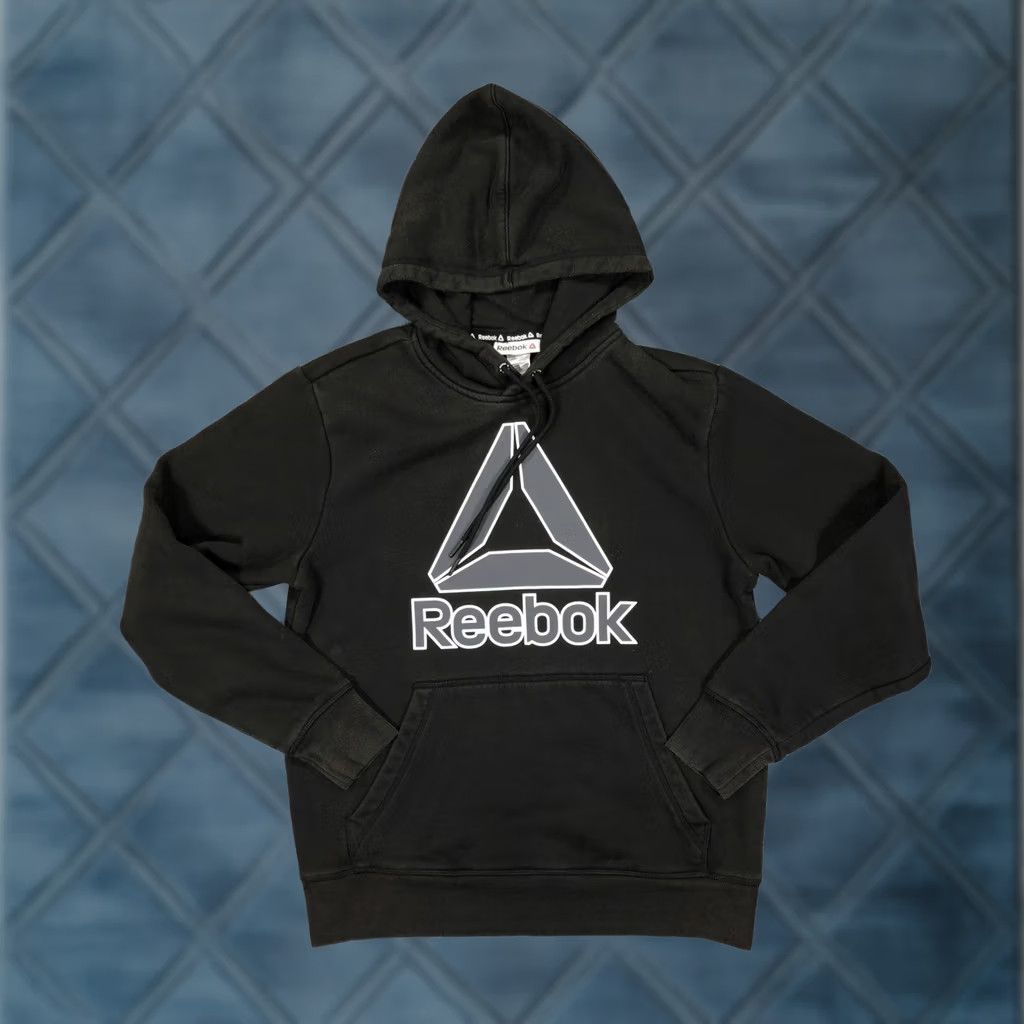 Reebok Reebok Hoodie Mens Small Black Delta Logo Pullover Fleece Sweatshirt Athletic Size US S / EU 44-46 / 1 - 1 Thumbnail