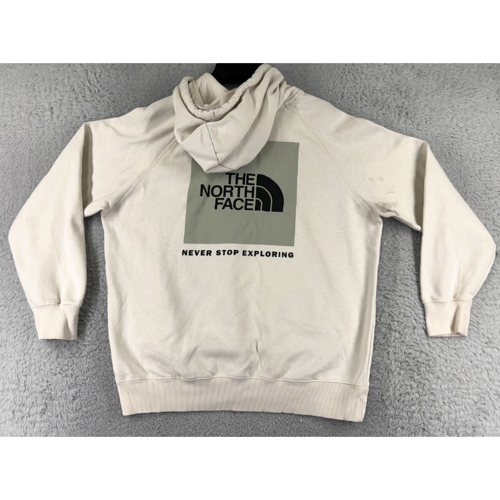 The North Face The North Face Hoodie Womens Large Beige Logo Cotton Blend Pocket Size L / US 10 / IT 46 - 4 Thumbnail
