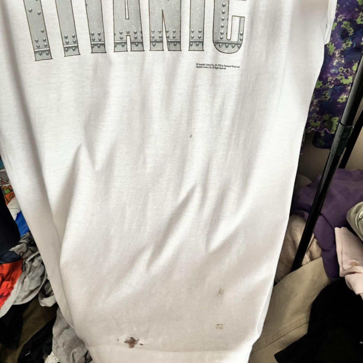 Vintage Vintage 90’s Titanic Movie T-Shirt Punk ERD Grunge Tee Size US XL / EU 56 / 4 - 6 Thumbnail