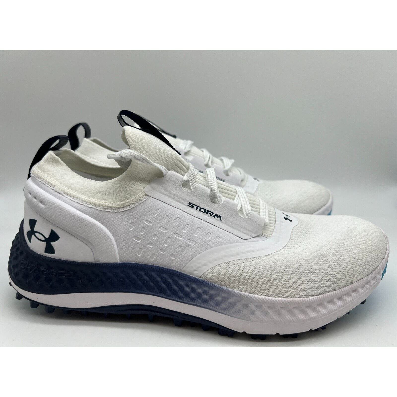 image of Under Armour Charged Phantom Storm Spikeless Golf Shoes Size 9 in White, Men's