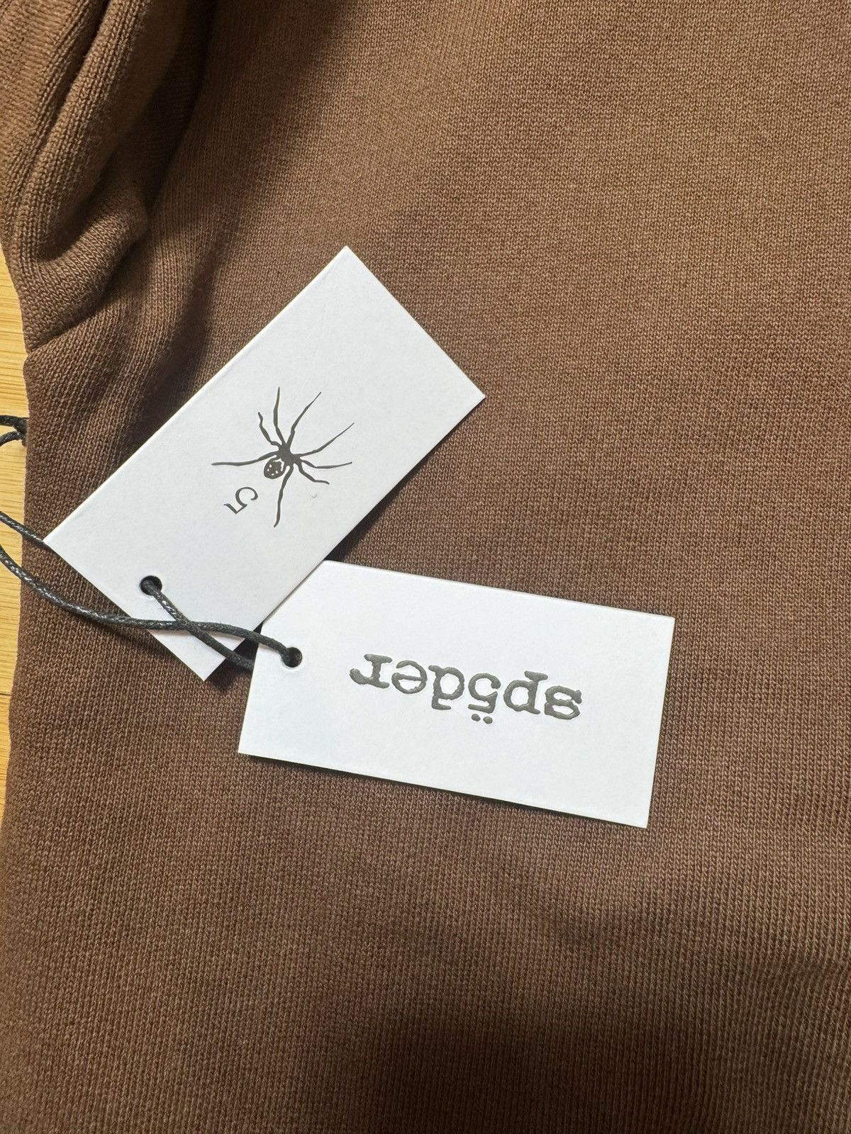 Sp5der SP5DER BROWN RHINESTONE OG WEB HOODIE - SIZE SMALL Size US S / EU 44-46 / 1 - 10 Thumbnail