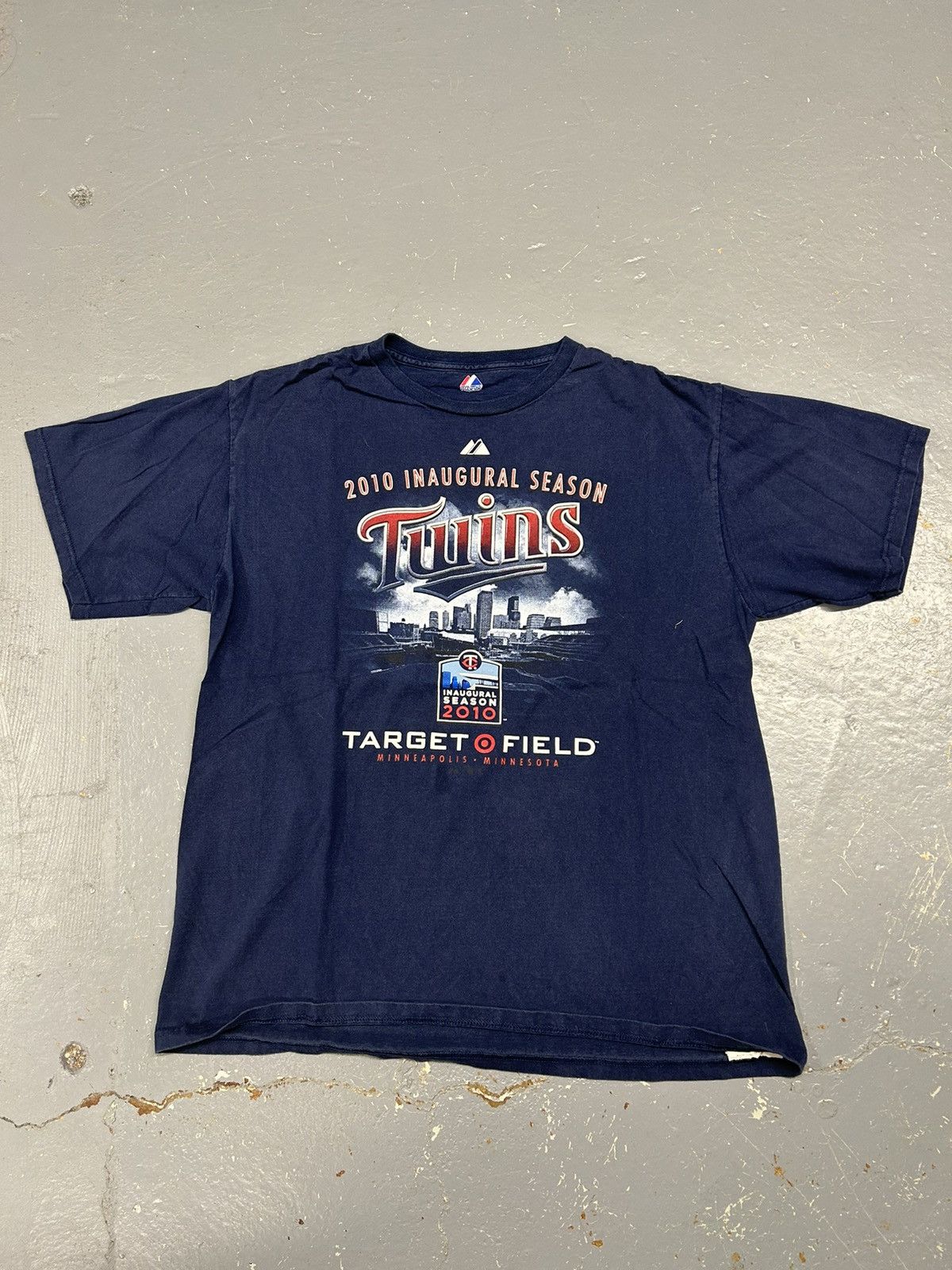 MLB × Vintage Crazy Vintage Y2K Essential Minnesota Twins Navy Tee Shirt Size US L / EU 52-54 / 3 - 1 Thumbnail