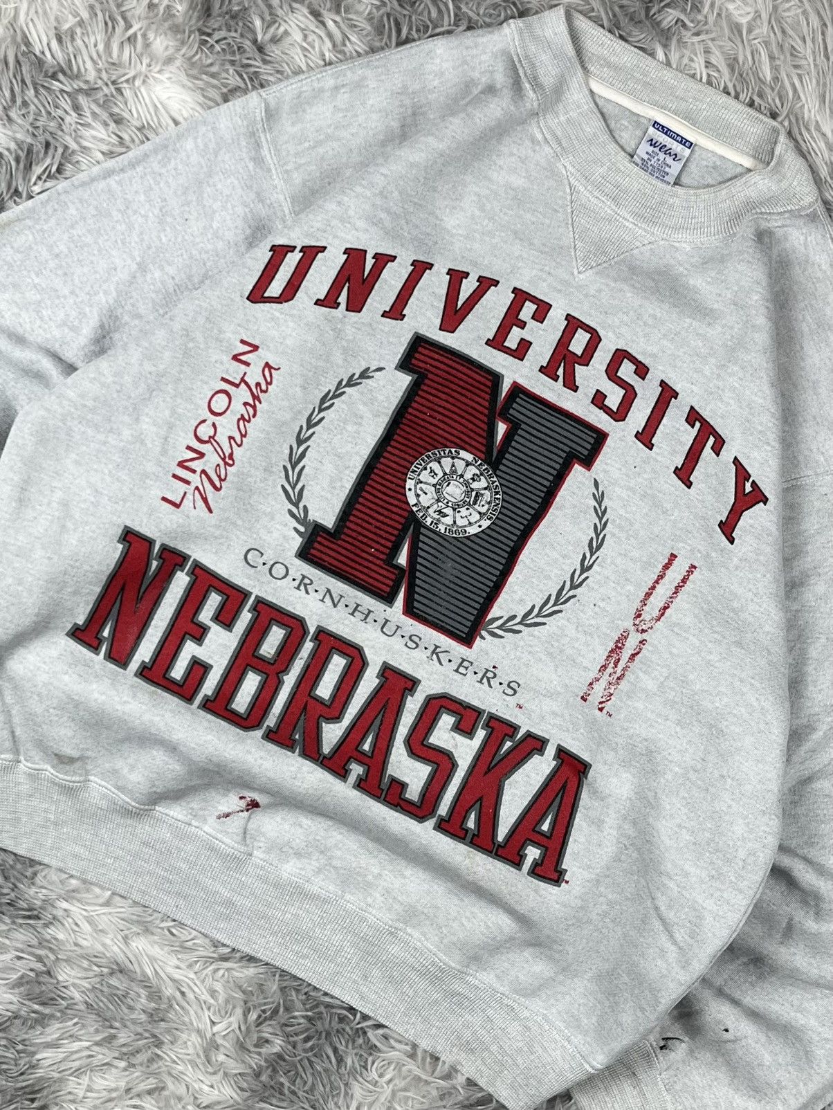 Japanese Brand Vintage 90s University of Nebraska Sweatshirt Size US L / EU 52-54 / 3 - 2 Thumbnail