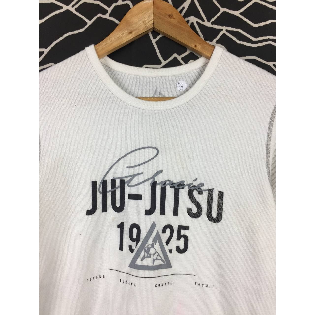 Vintage Gracie Brand Academy Jiu Jitsu Logo Waffle Longsleeve Tee Size US S / EU 44-46 / 1 - 3 Thumbnail