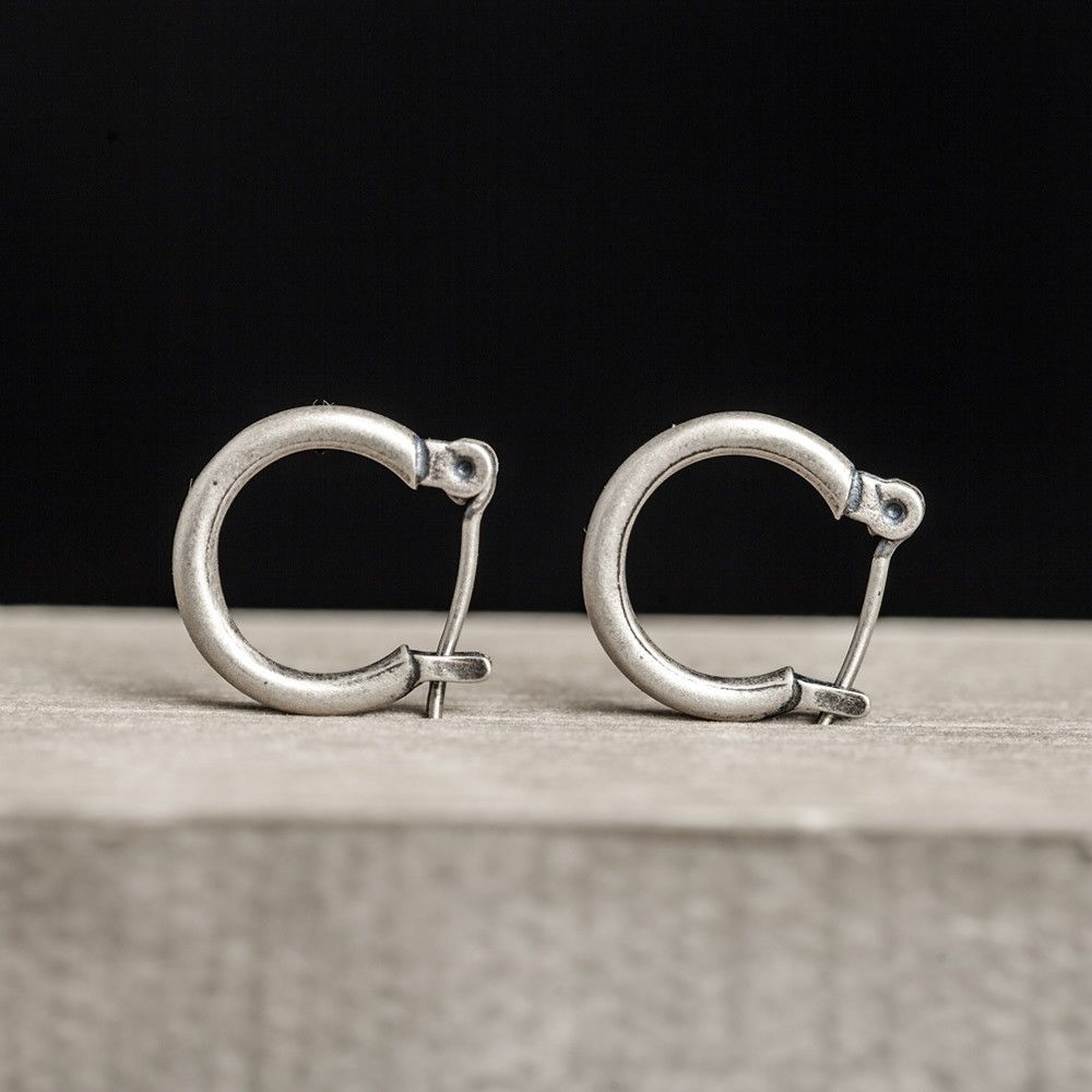 Jewelry Hip-hop Earrings One Pairs Chrome Jewelry Size ONE SIZE - 1 Thumbnail